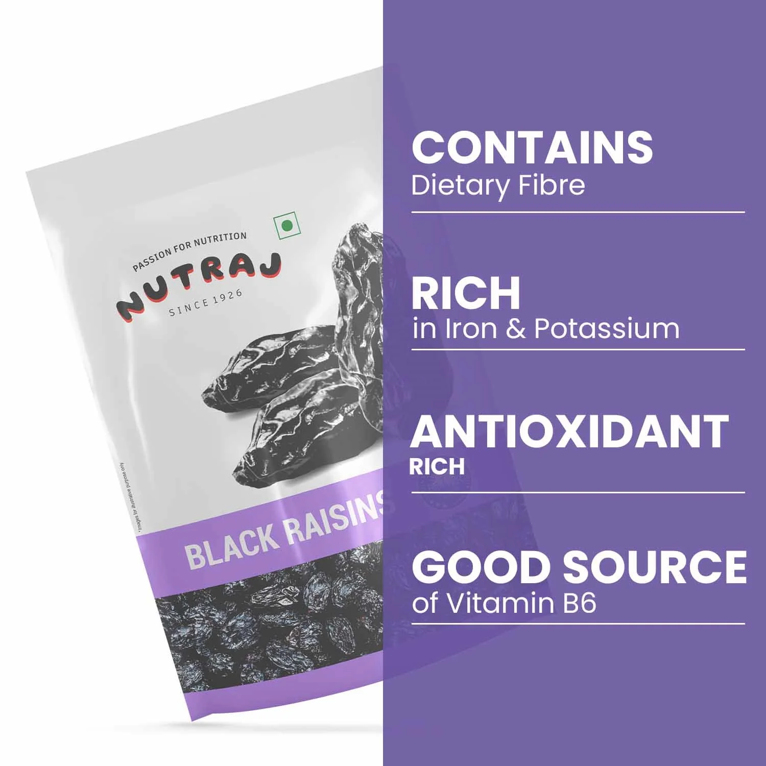 Nutraj Black Raisins 200gm (kishmish/kismis) - Image 5