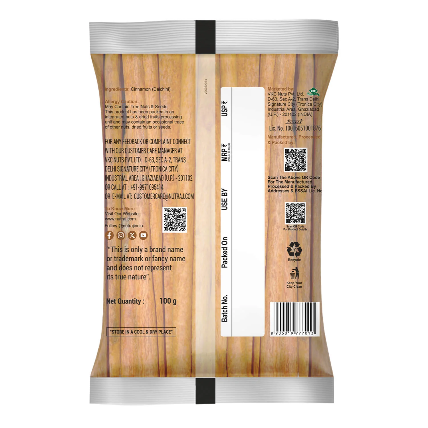 Nutraj Whole Spices 250g Combo Pack - Green Cardamom 50g, Laung 50g, Black Pepper 50g & Cinnamon 100g - Image 9