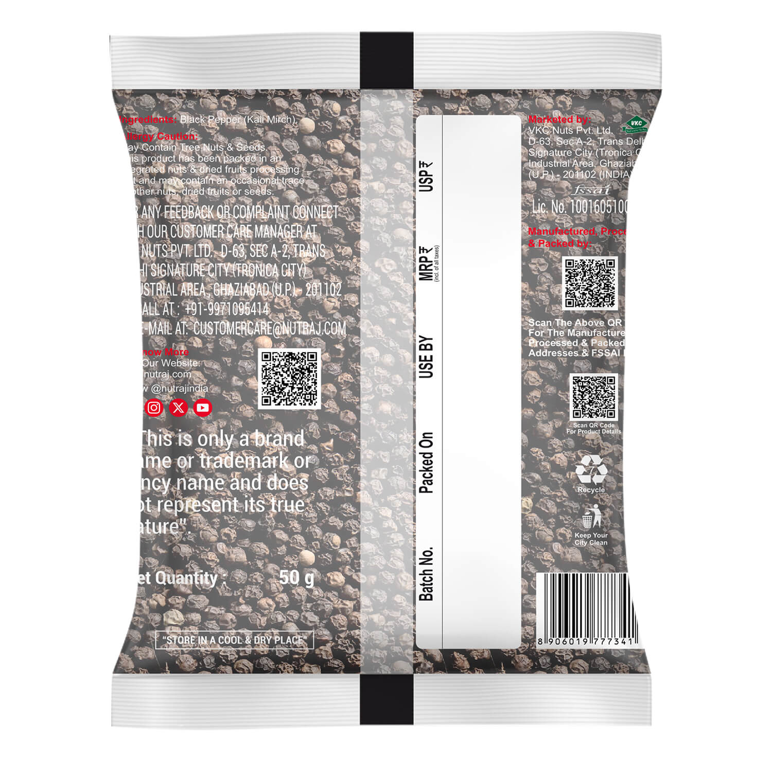 Nutraj Whole Spices Combo Pack Black Pepper 100g (50g x 2) & Clove 100g (50g x 2) - Image 5