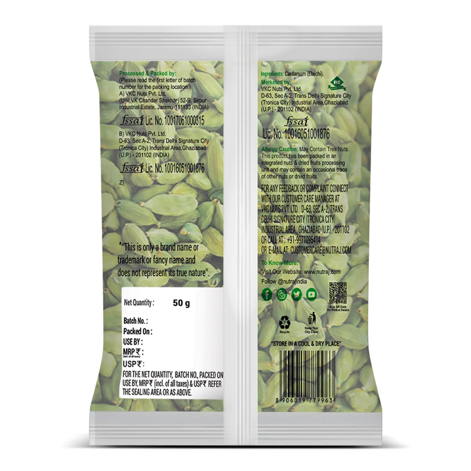 Nutraj Whole Spices Combo Pack Cardamom Green 50g & Clove 50g - Image 3