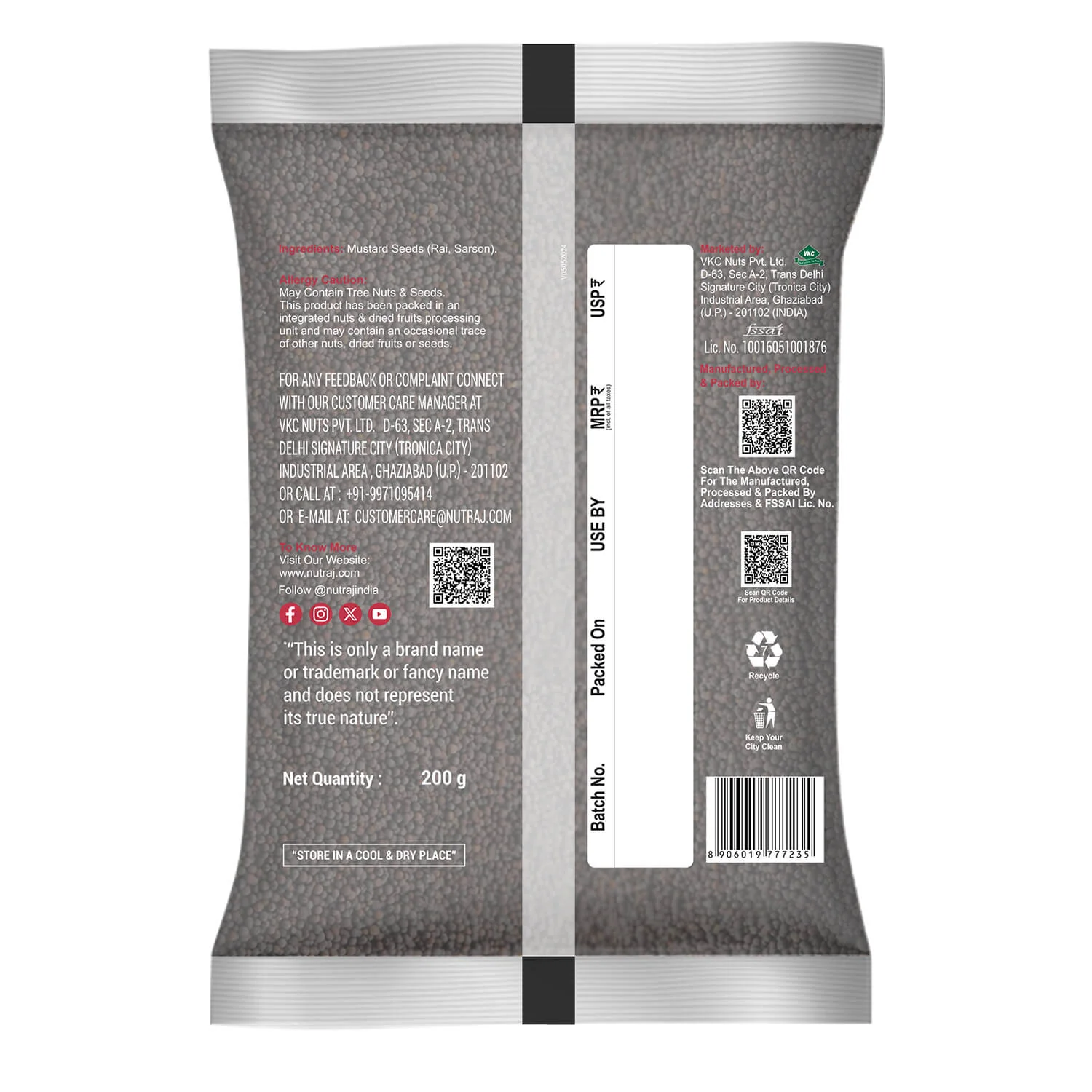 Nutraj Whole Spices 800g Combo Pack - Coriander Seeds 400g, Cumin 200g & Small Mustard Seeds 200g - Image 5