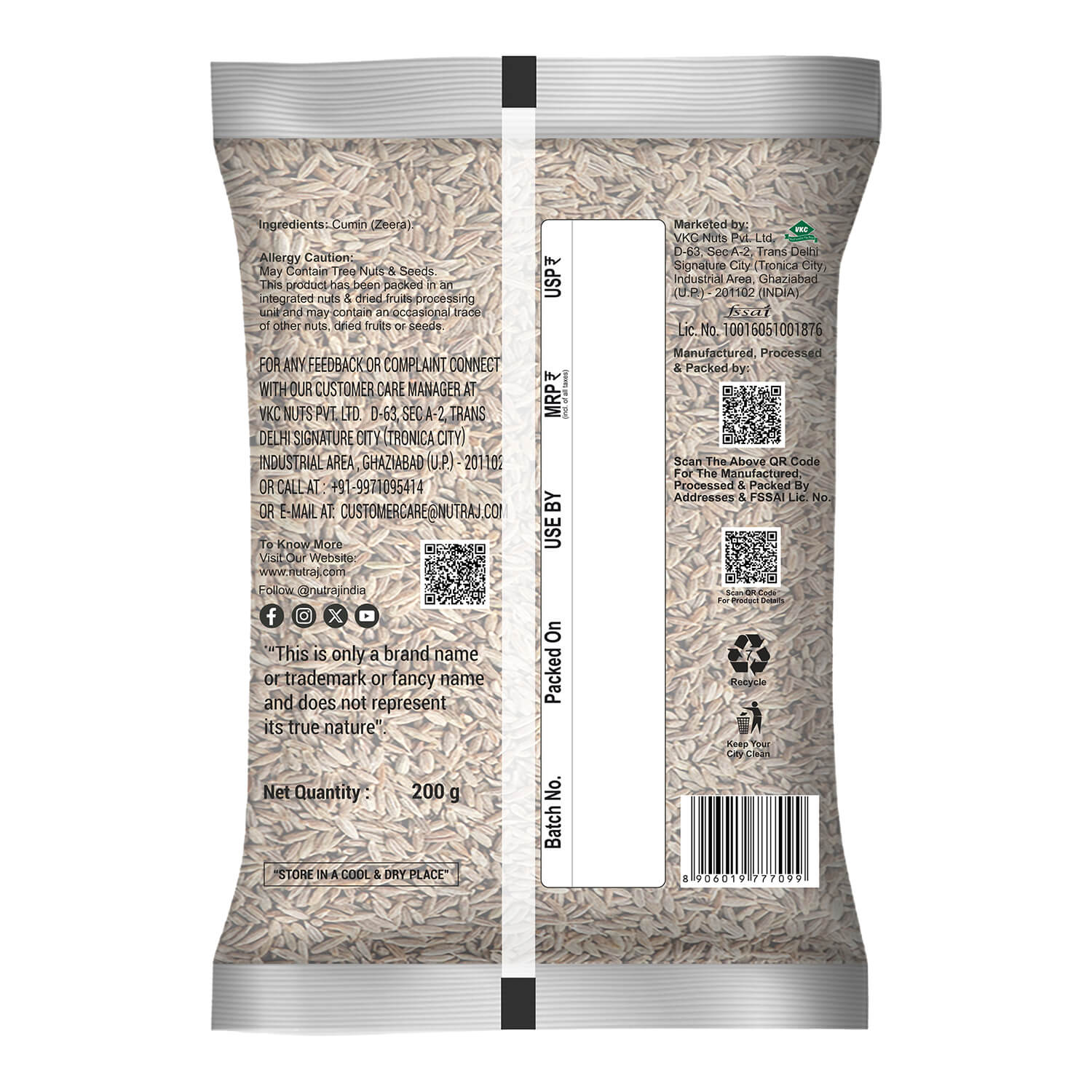 Nutraj Whole Spices 400g Combo Pack - Coriander Seeds 200g & Cumin 200g - Image 3