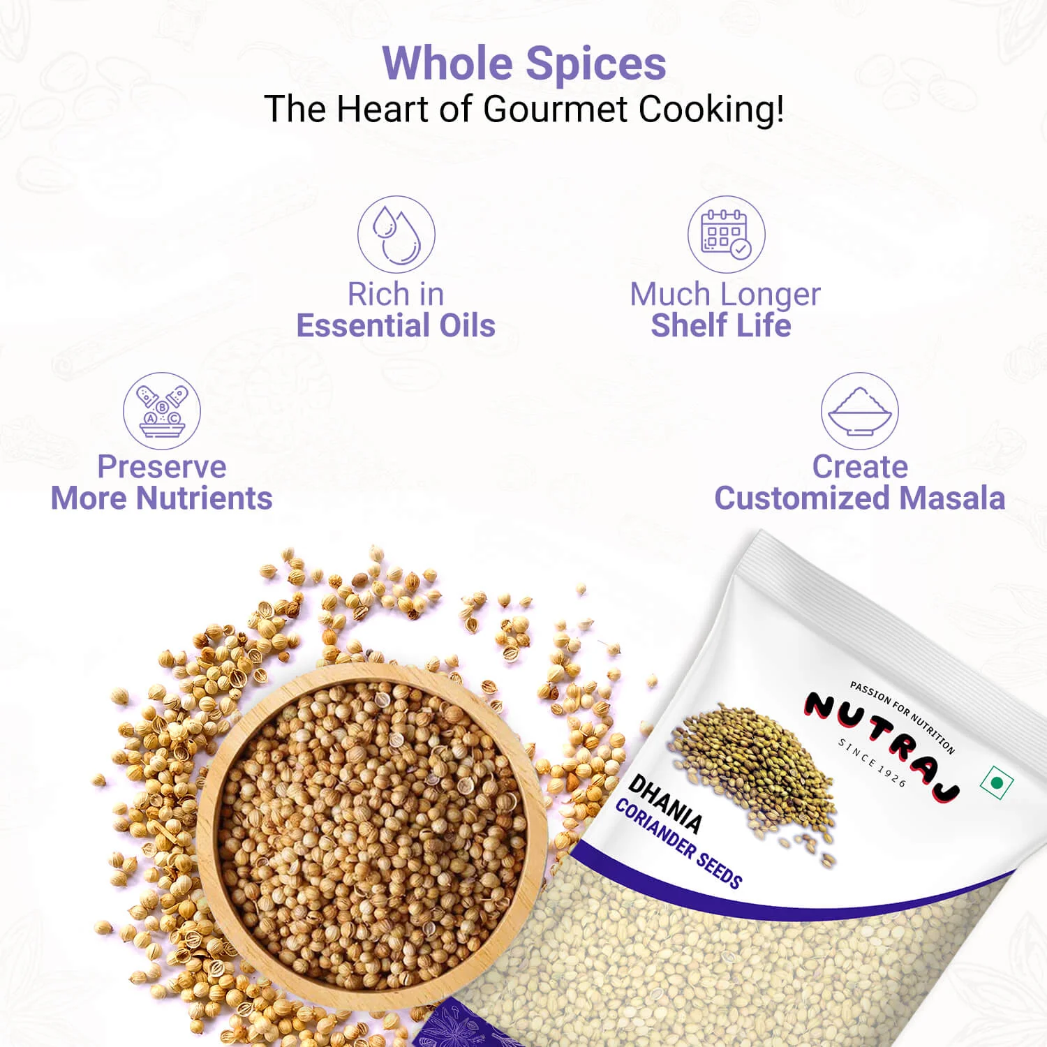 Nutraj Coriander Seeds (Dhaniya) 1kg - Image 4