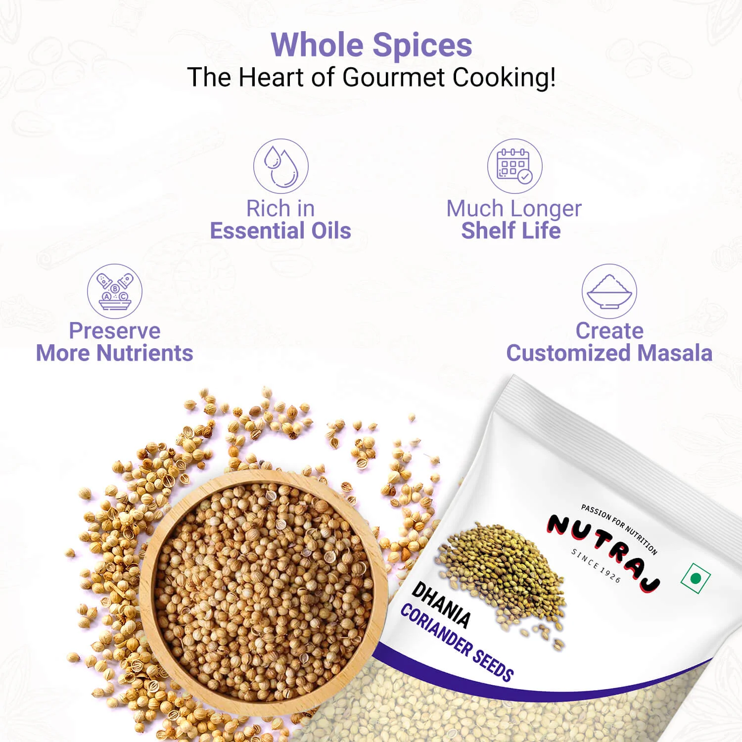 Nutraj Coriander Seeds (Dhaniya) 400gm - Image 5