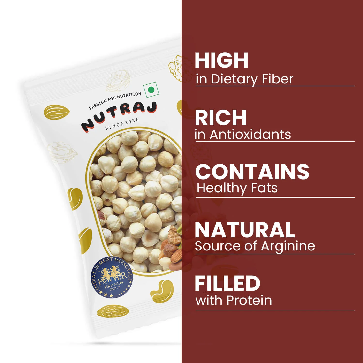Nutraj Hazelnut 100gm (Pack of 2) - Image 3