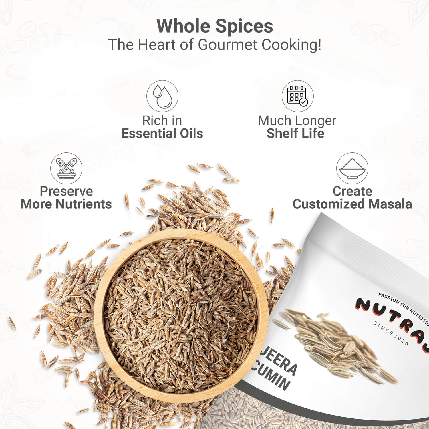 Nutraj Cumin Seeds (Jeera) 1kg - Image 4
