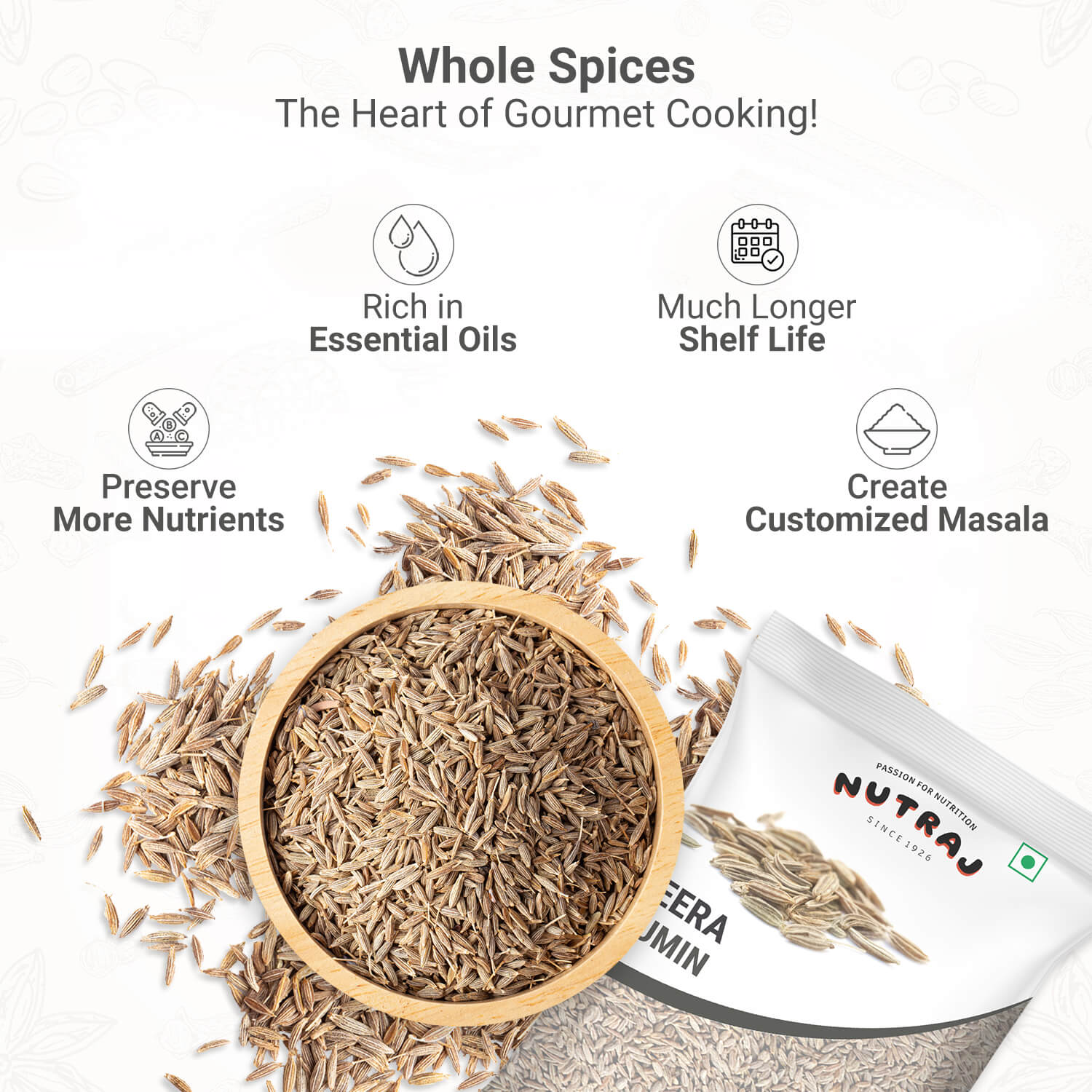 Nutraj Cumin Seeds (Jeera) 200gm - Image 5