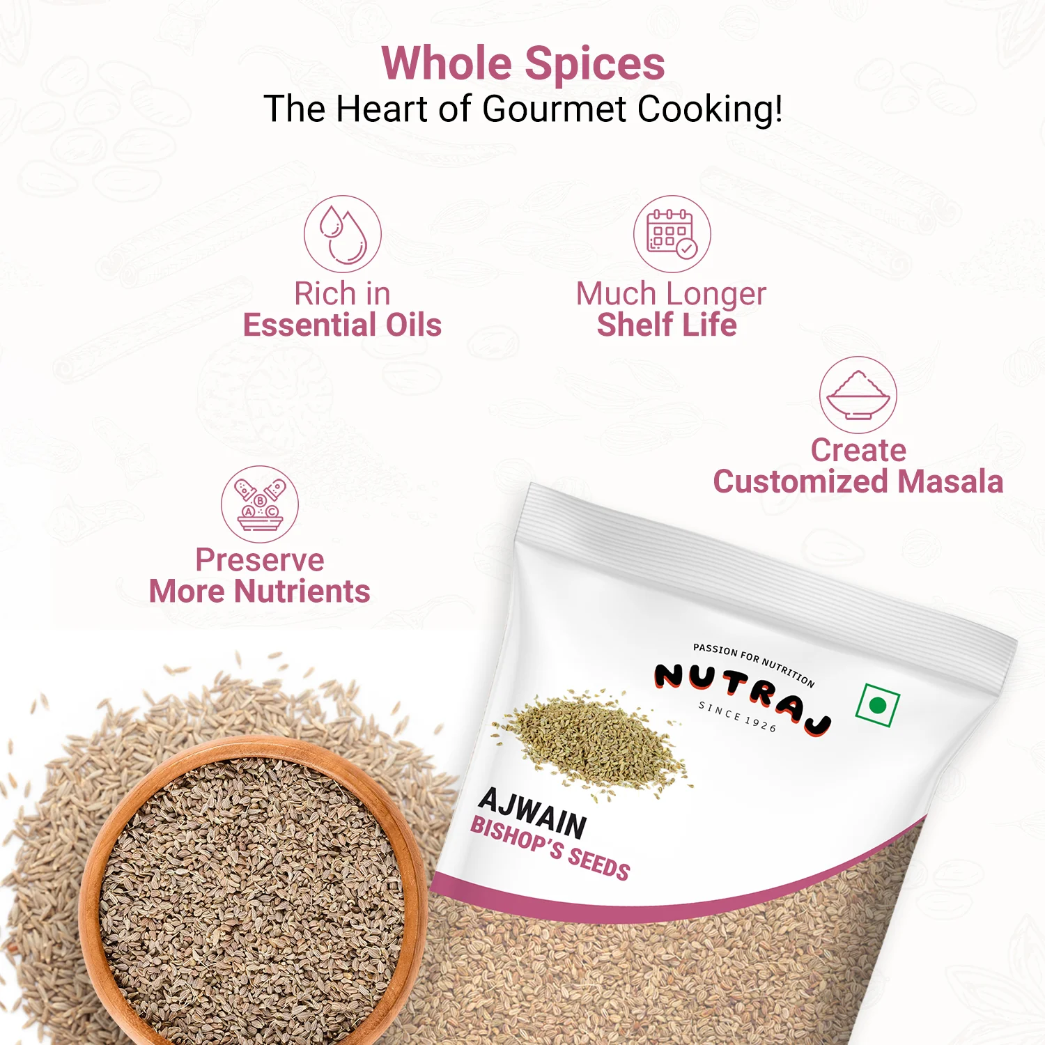 Nutraj Ajwain (Bishop's Seeds) 100g - Image 5