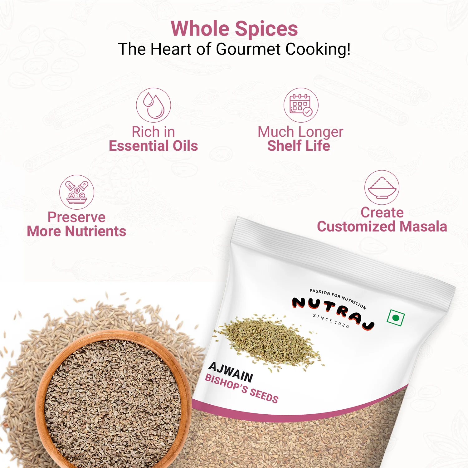 Nutraj Ajwain (Bishop's Seeds) 200g - Image 4
