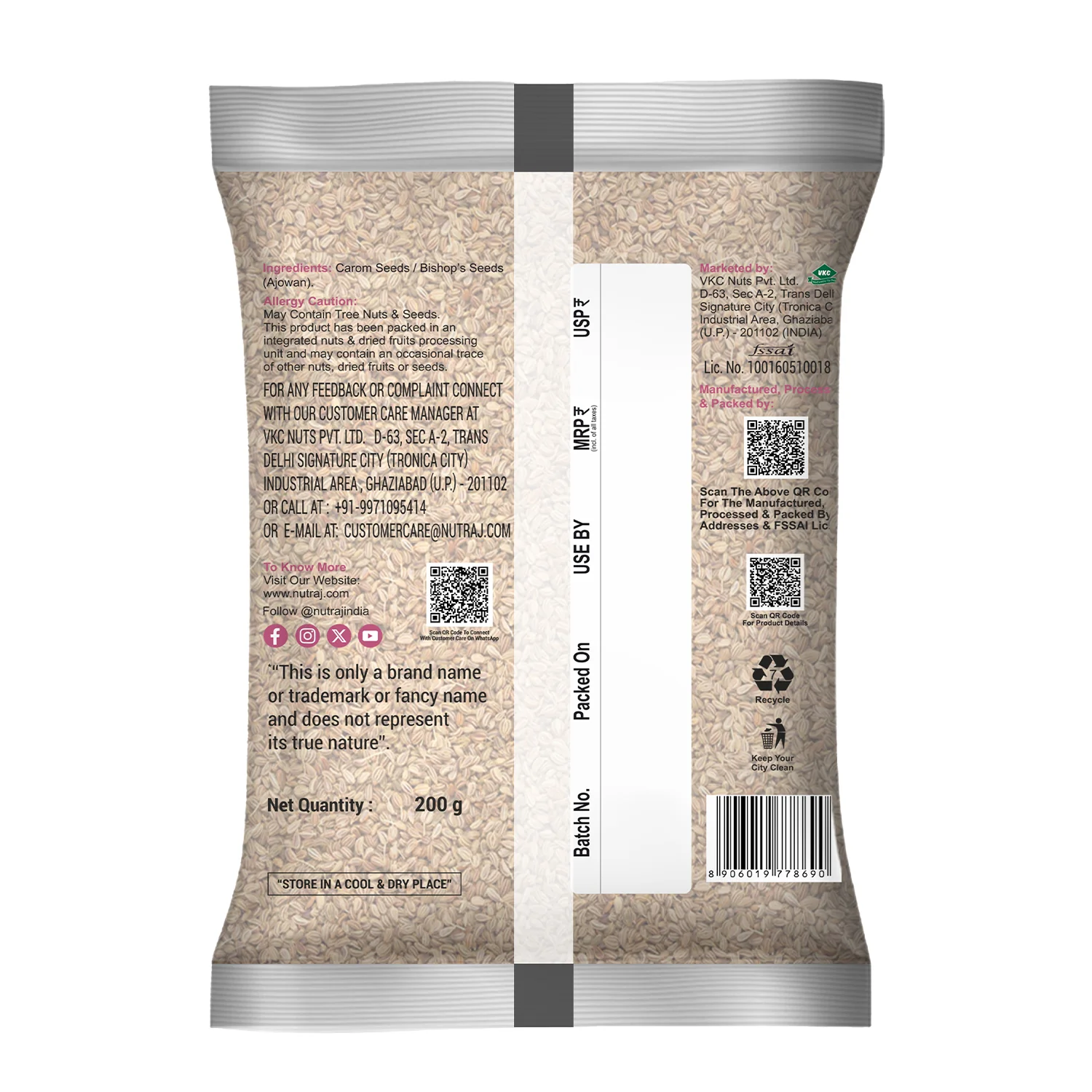Nutraj Ajwain (Bishop's Seeds) 200g - Image 5