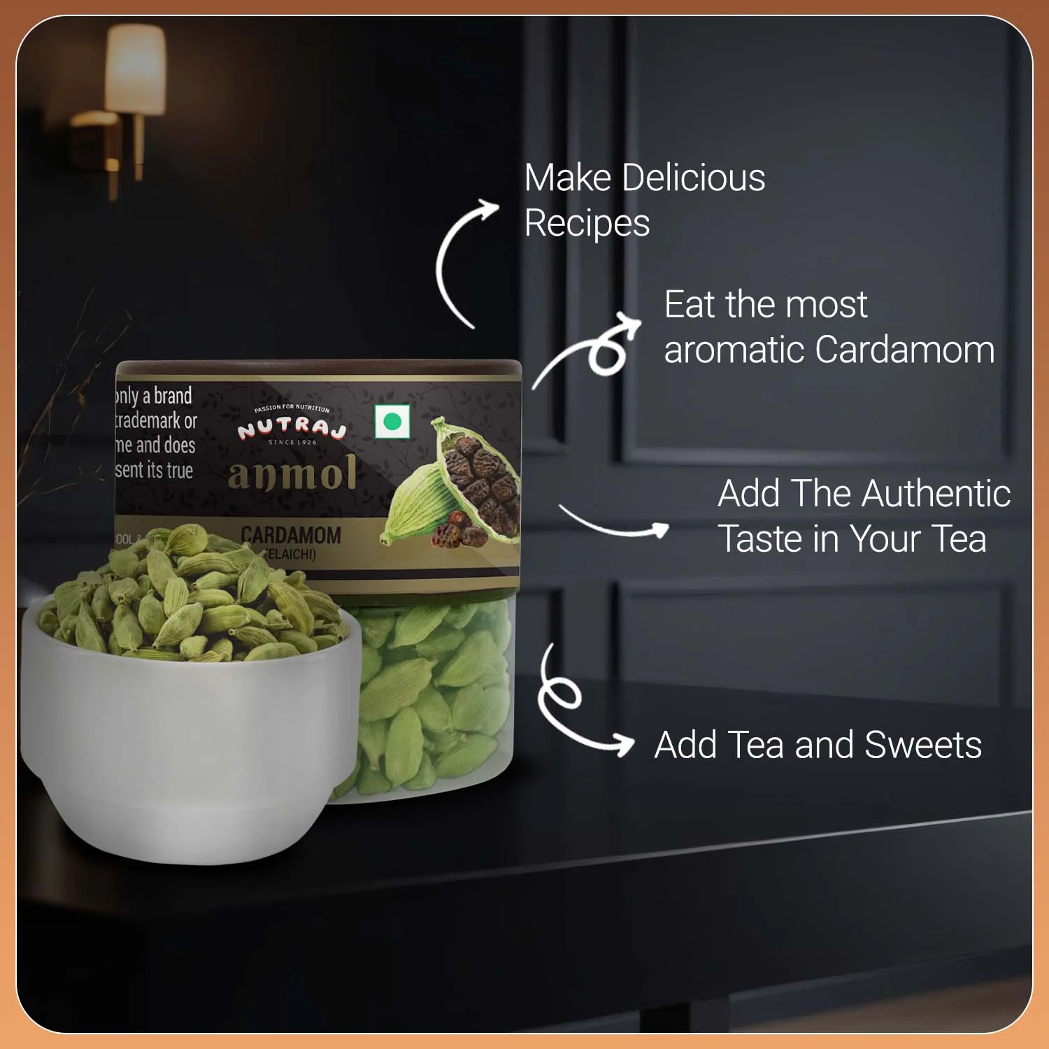 Nutraj Anmol Green Cardamom (Elaichi) 75g (Size - 8mm+) - Image 5