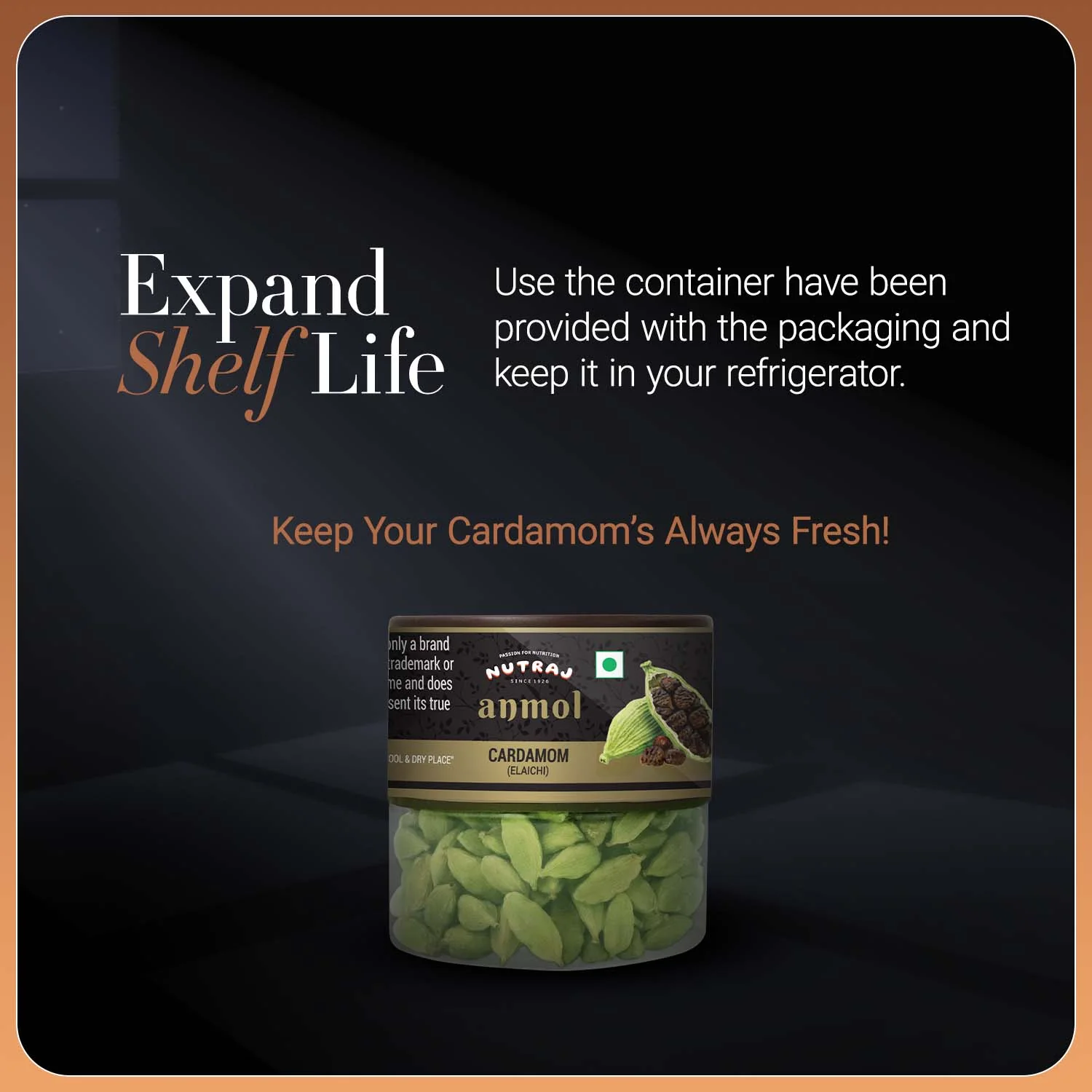 Nutraj Anmol Green Cardamom (Elaichi) 75g (Size - 8mm+) - Image 6