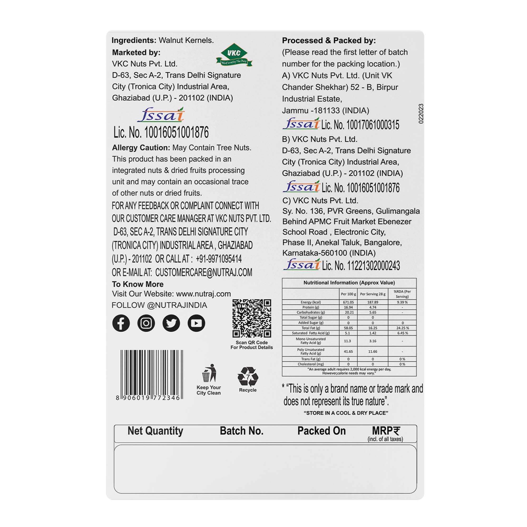 Nutraj Brown Halves Walnut (Akhrot Giri) 250gm - Image 3