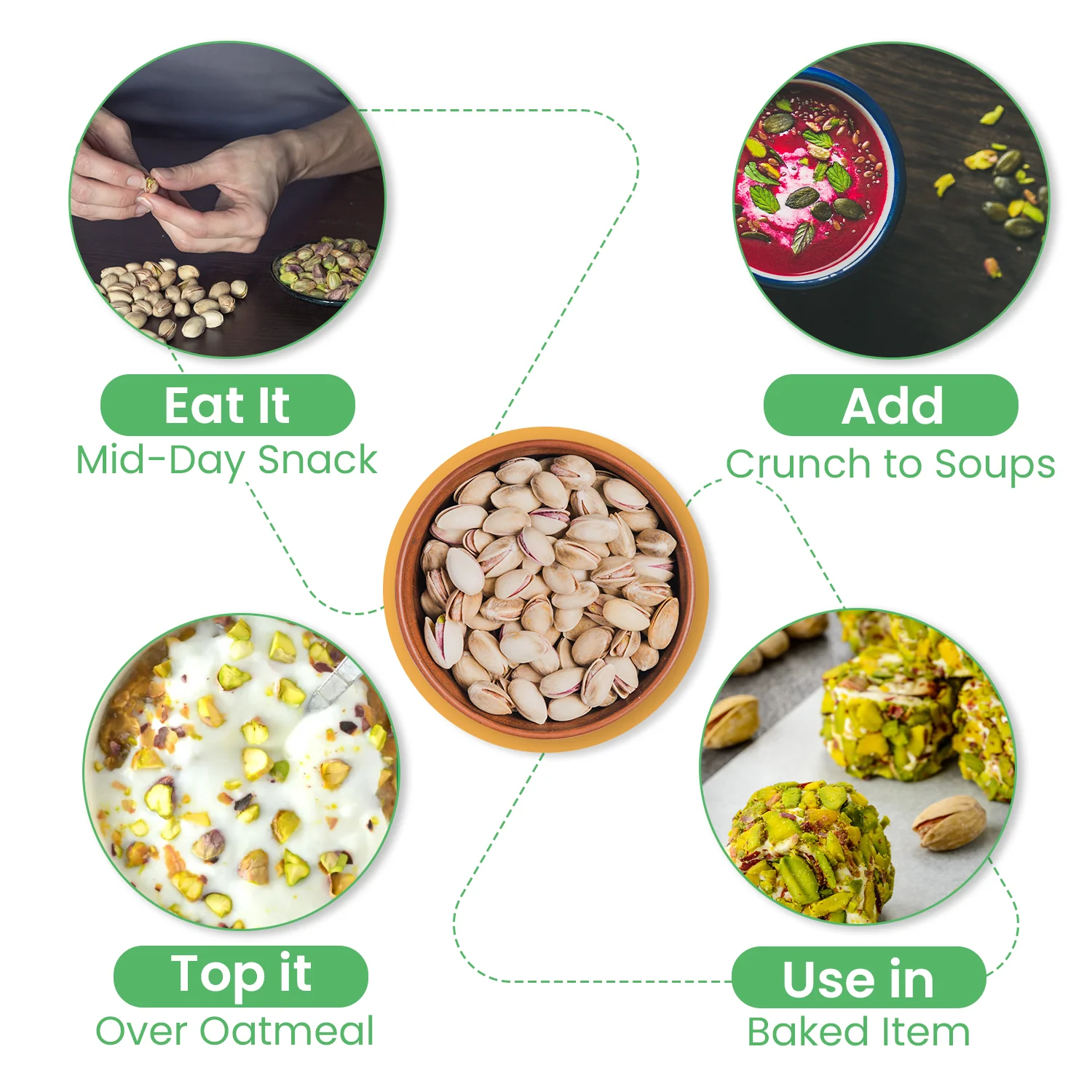 Nutraj California Roasted & Salted Pistachios Inshell (Pista) 400gm - Image 5