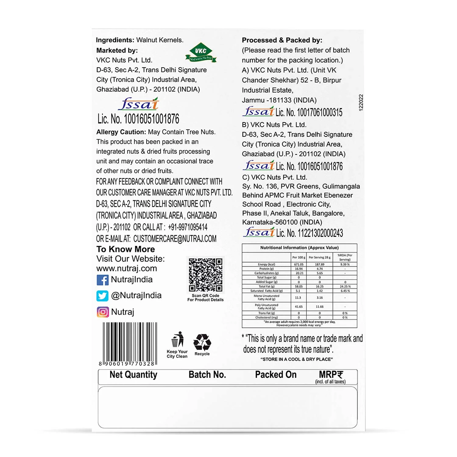 Nutraj Premium Quality California Walnut 250 Gm Kernels Price - Image 4