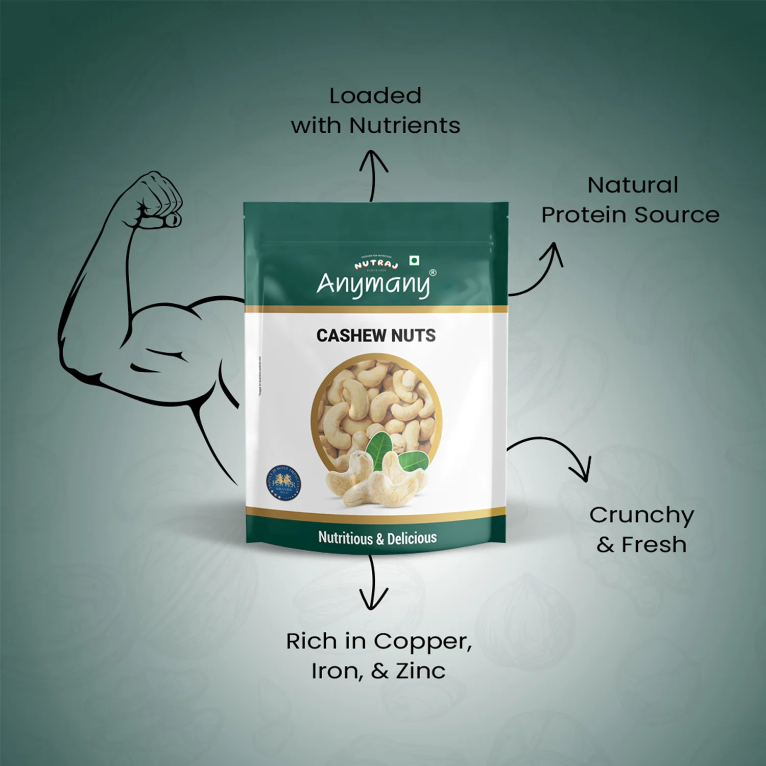 Nutraj Cashew (Kaju) 500g - Image 3