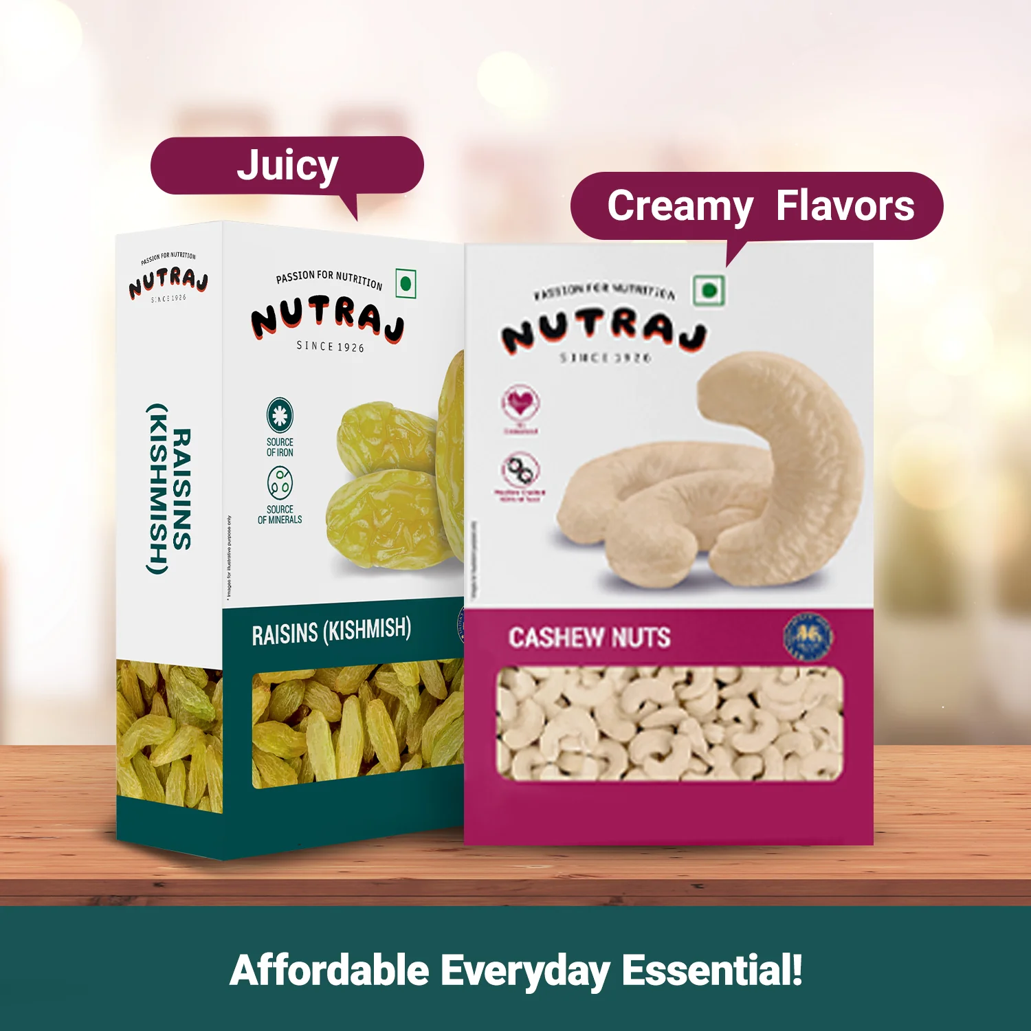 Nutraj Dry Fruits Combo 400g – Cashews and Raisins 200g Each - Image 2