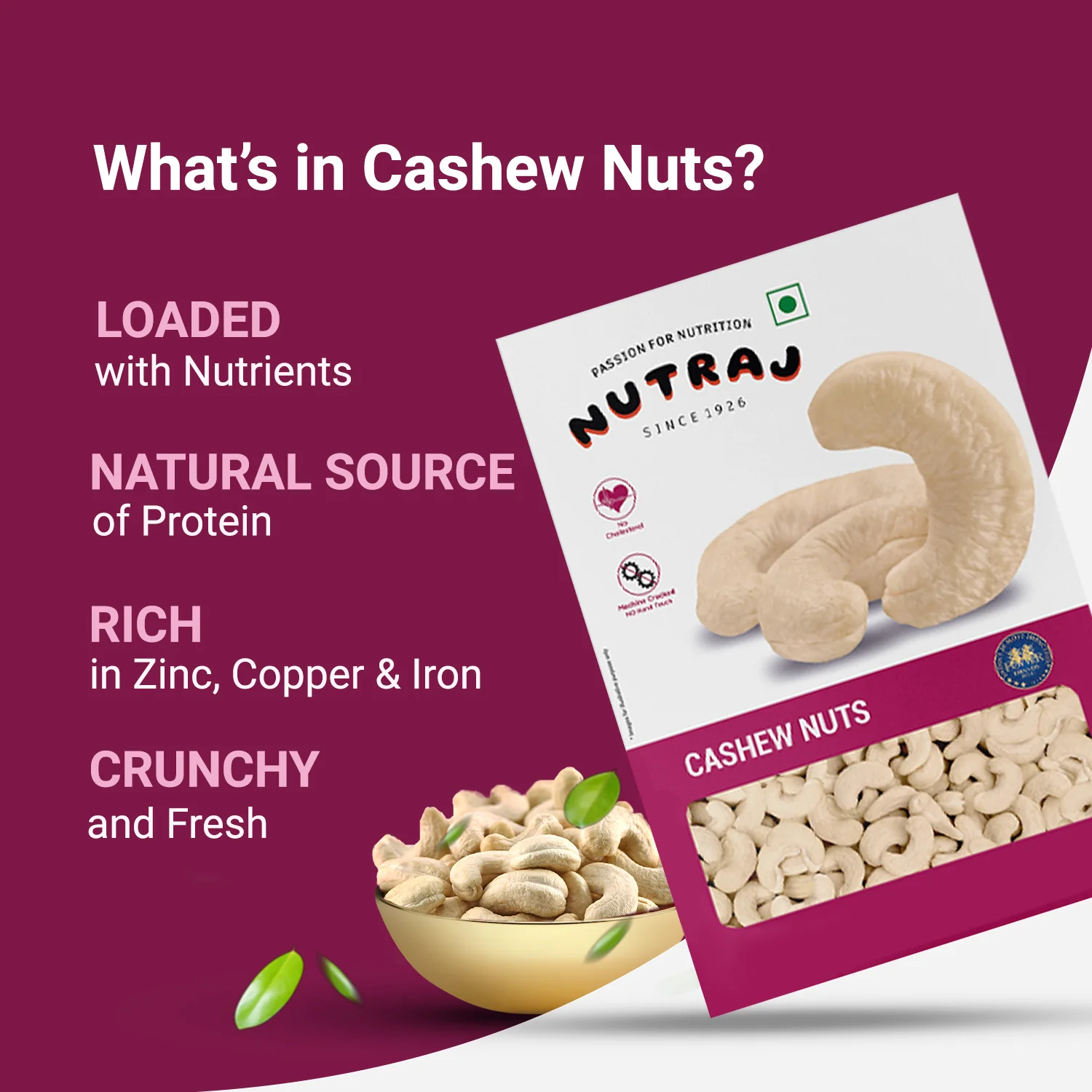 Nutraj Dry Fruits Combo 400g – Cashews and Raisins 200g Each - Image 3