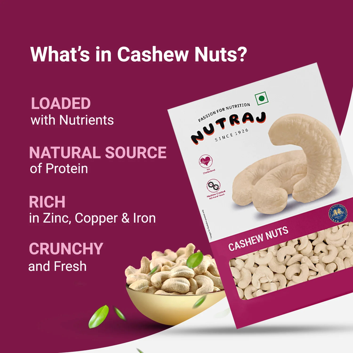 Nutraj Dry Fruits Combo 400g – Cashew Nuts and Walnut Kernels  200g Each - Image 3