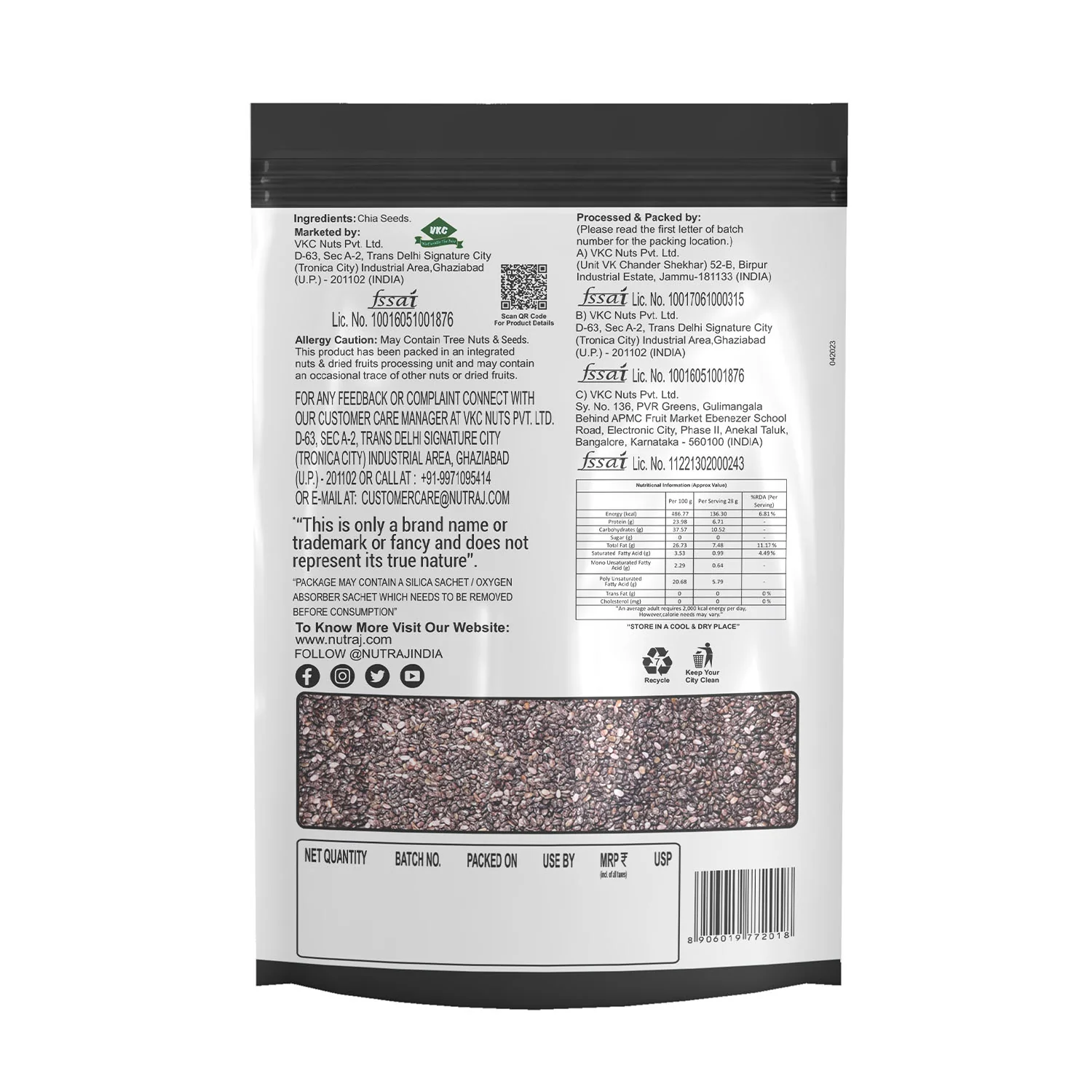 Nutraj Chia Seeds 200gm - Image 4