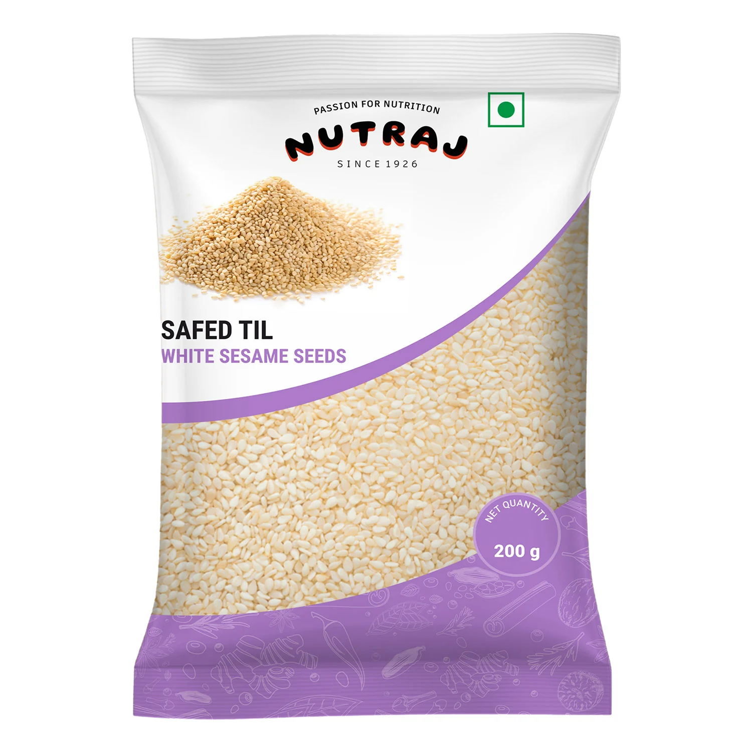 Nutraj Classic White Sesame Seeds (Safed Til) 200g - Image 2