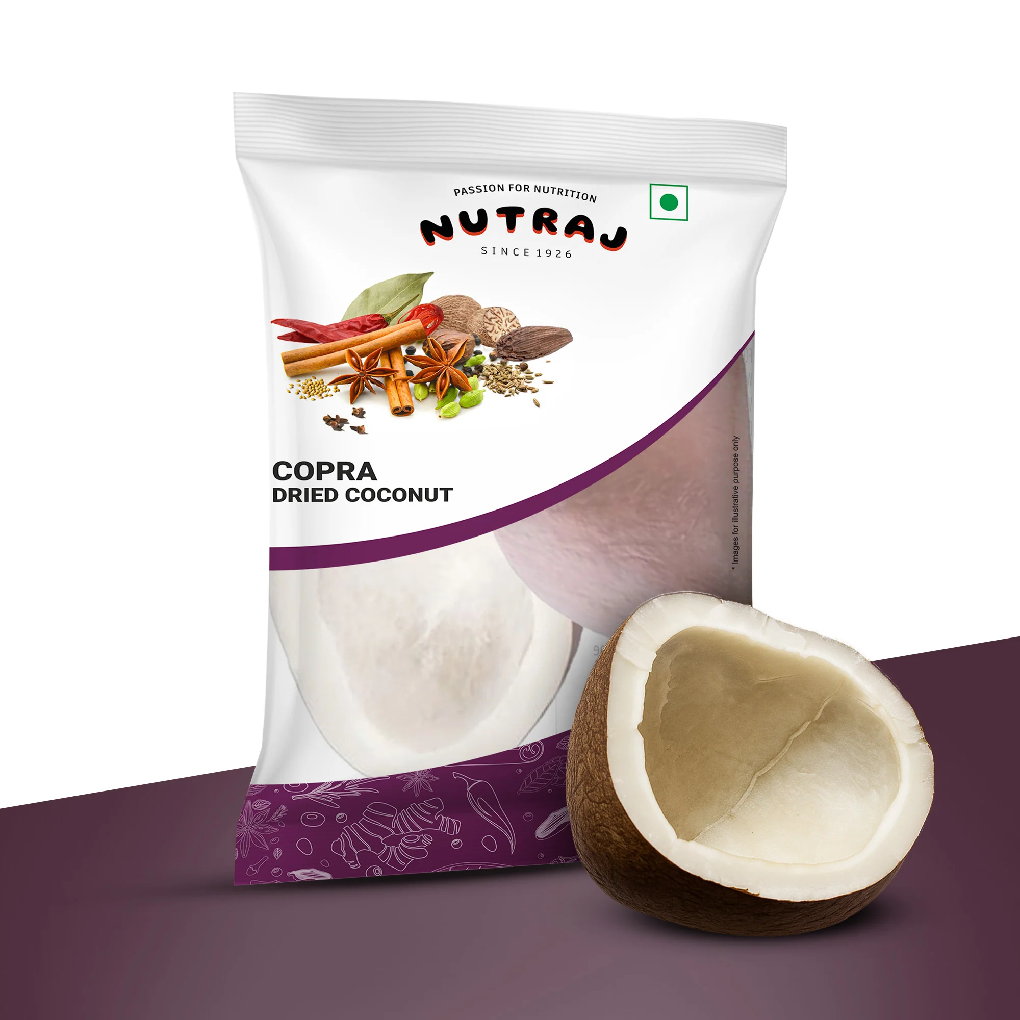Nutraj Copra Dried Coconut Whole 200g - Image 2