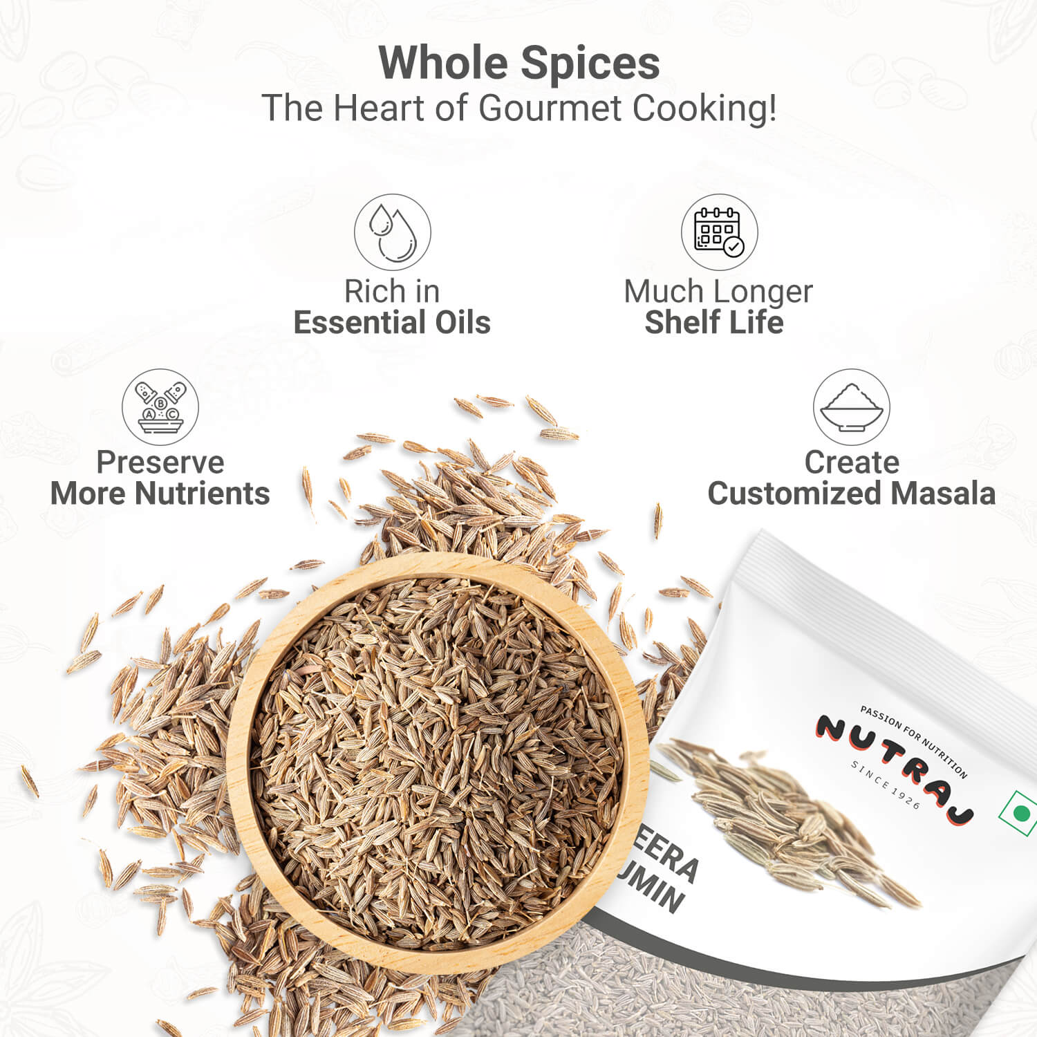 Nutraj Cumin Seeds (Jeera) 500gm - Image 4
