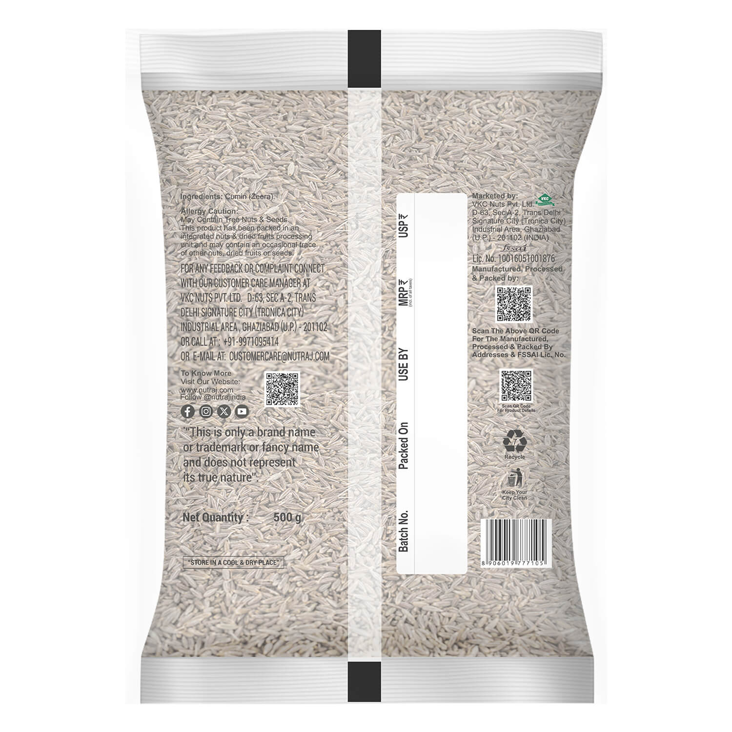 Nutraj Whole Spices 900g Combo Pack - Coriander Seeds 400g + Cumin 500g - Image 3