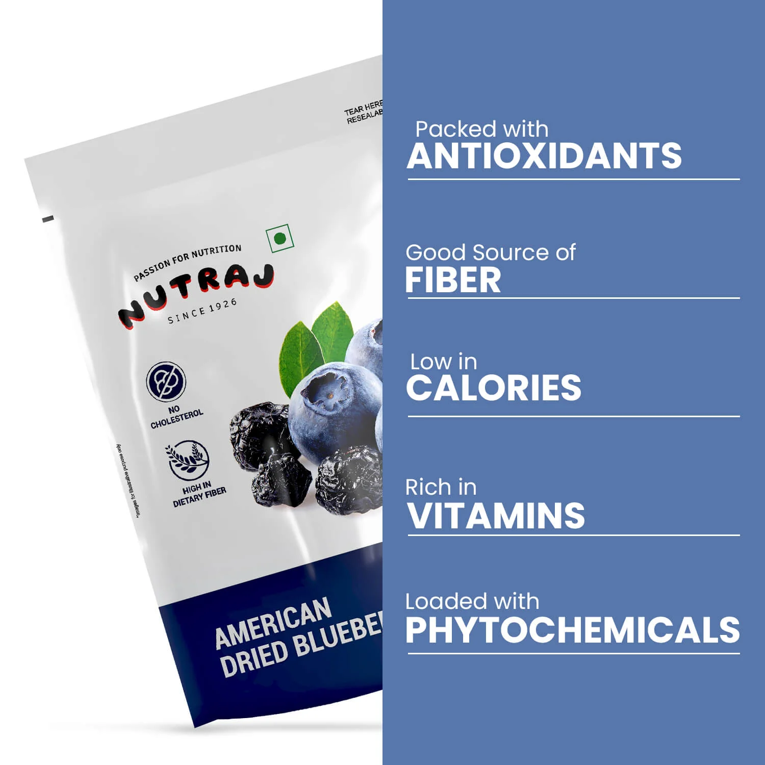 Nutraj Dried Blueberries 150gm – Naturally Sweet & Delicious Snack - Image 4
