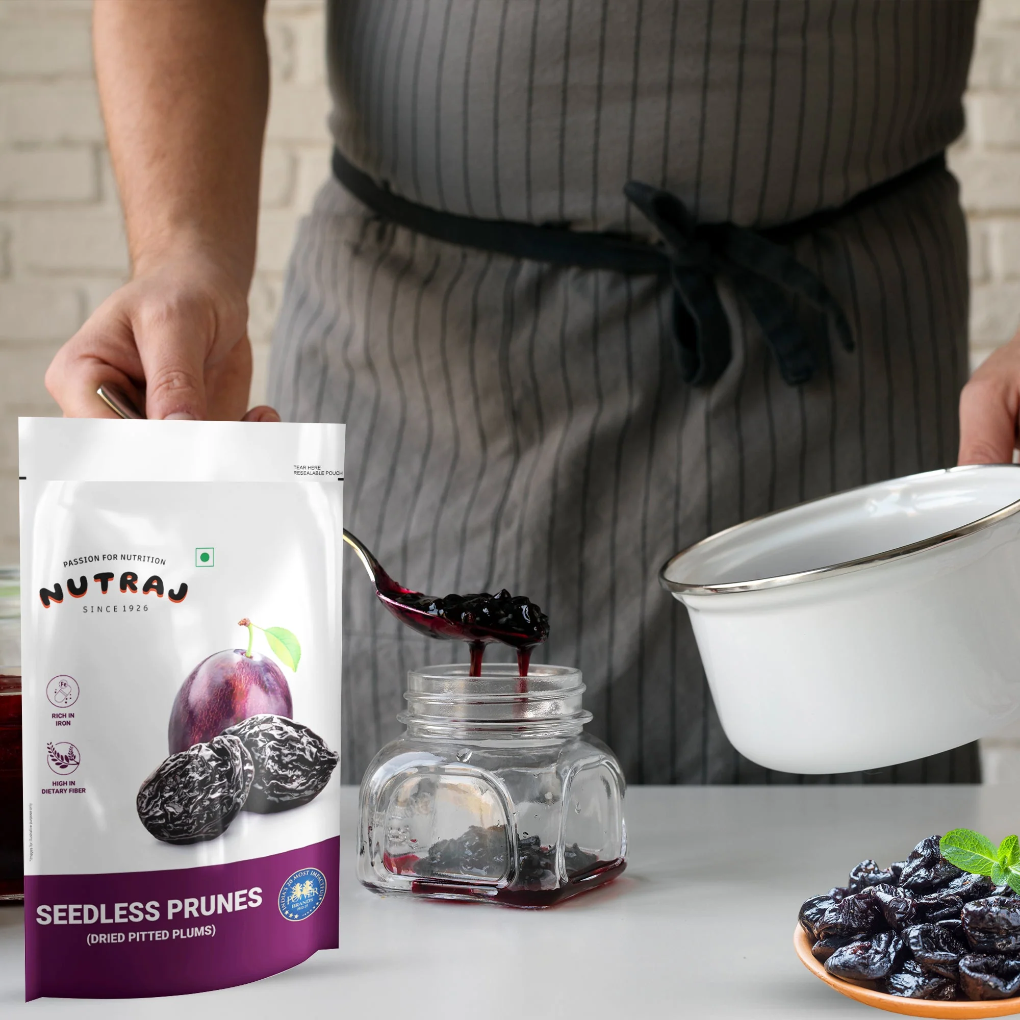 Nutraj Dried Pitted Prunes (Dried Seedless Plums) 200gm - Image 8