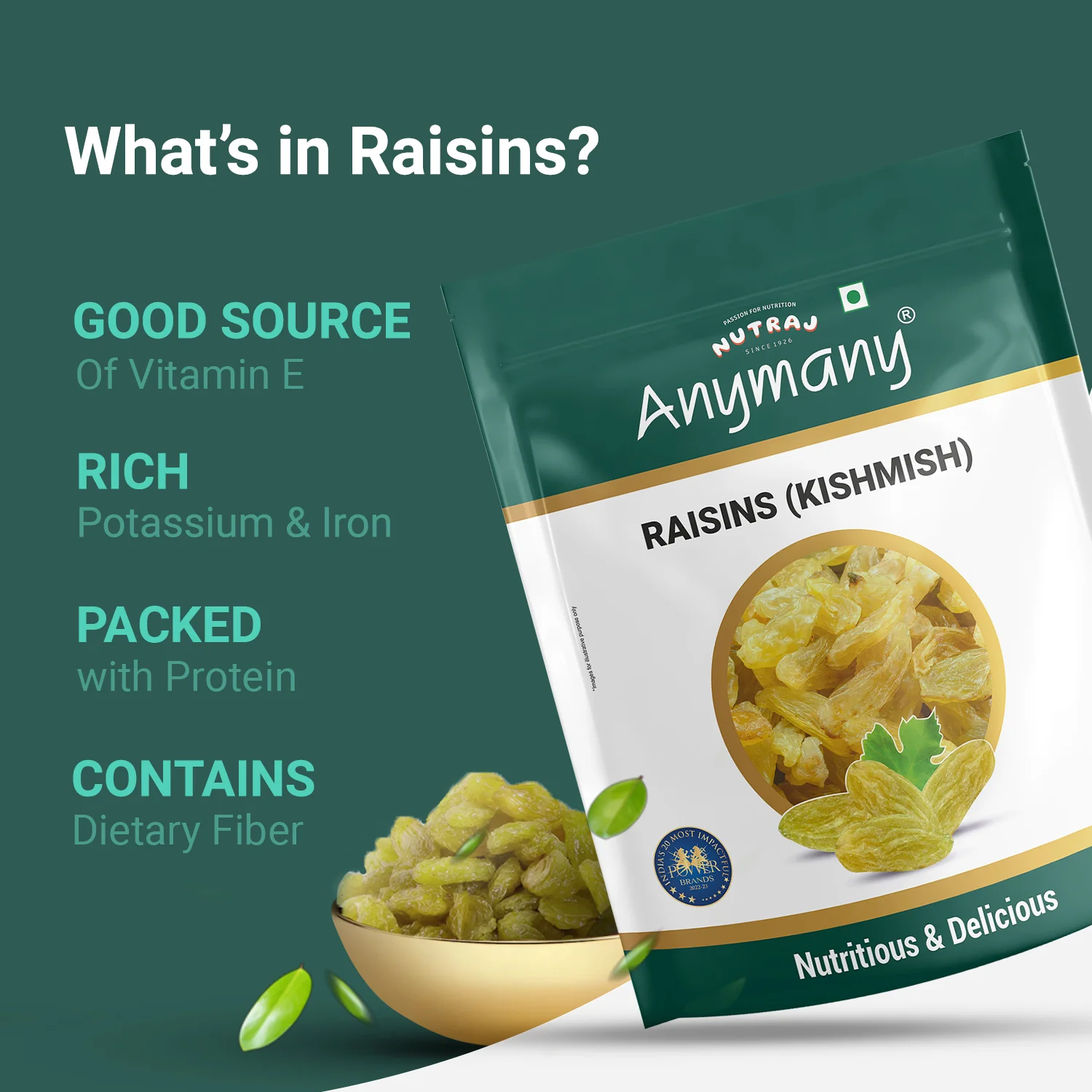 Nutraj Dry Fruits Combo 1 Kg - Cashews and Raisins 500g each - Image 4