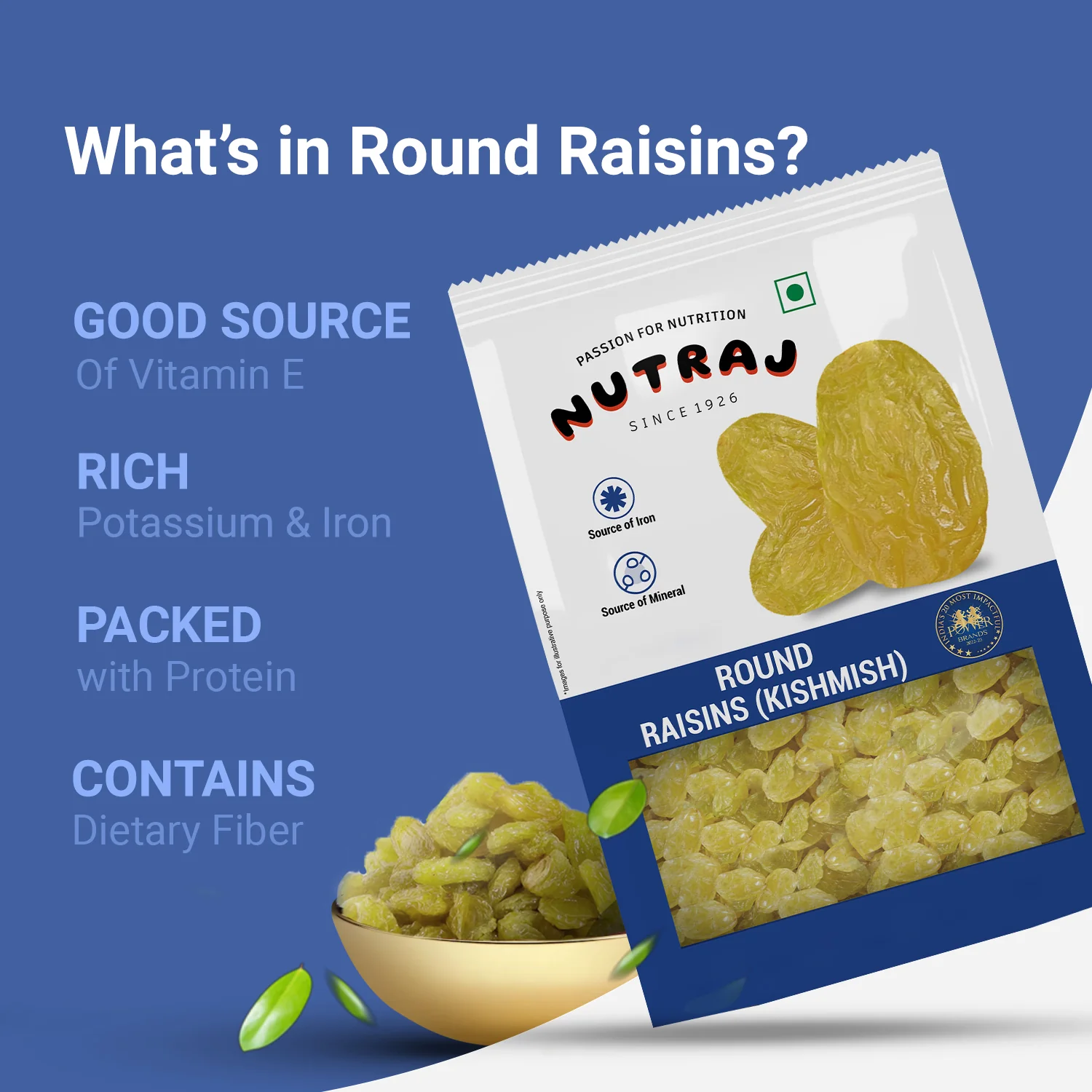 Nutraj Dry Fruits Combo 1 Kg - Cashews and Round Raisins 500g each - Image 4