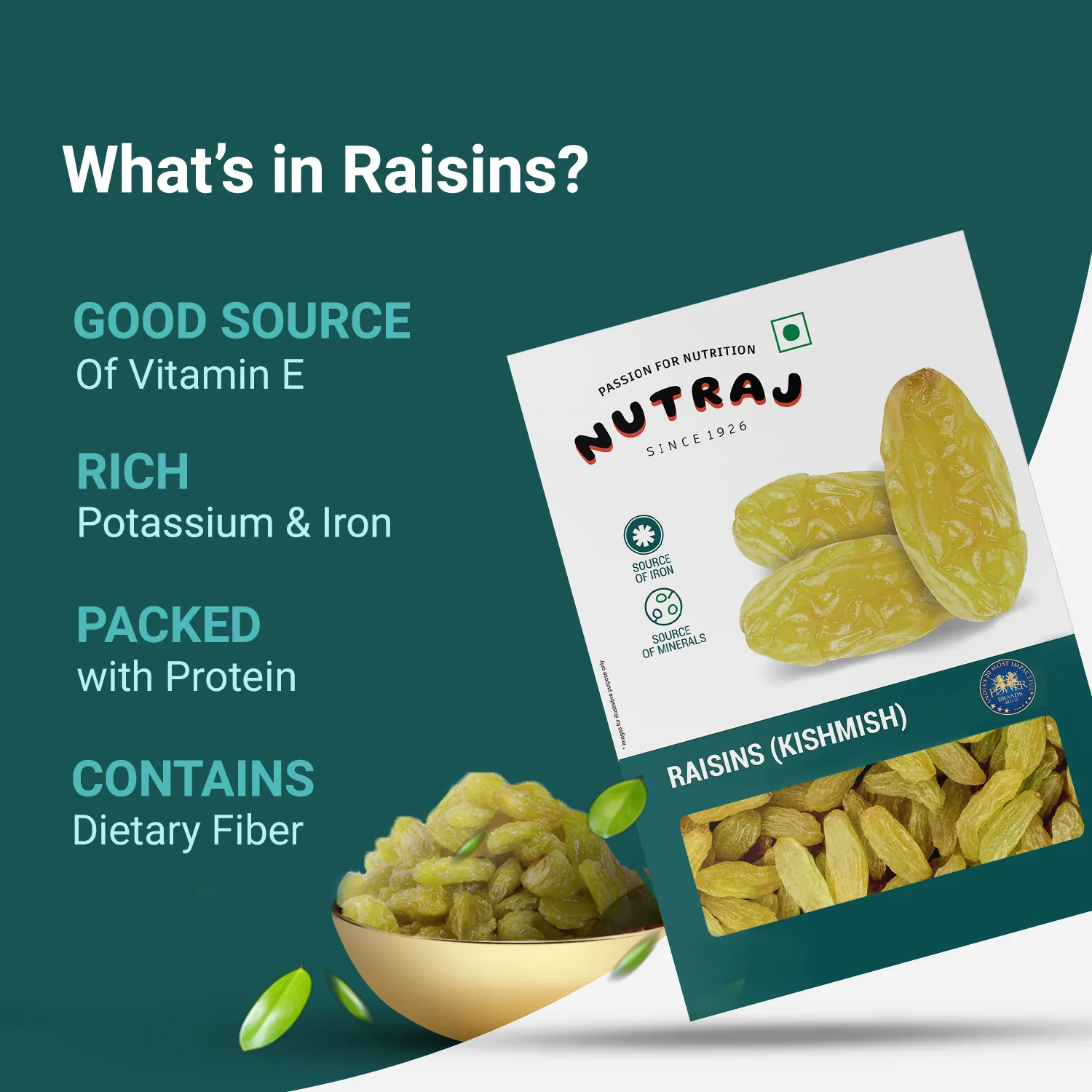Nutraj Dry Fruits Combo 800g β Almonds, Cashews, Raisins & Walnut Kernels (200g Each) - Image 5