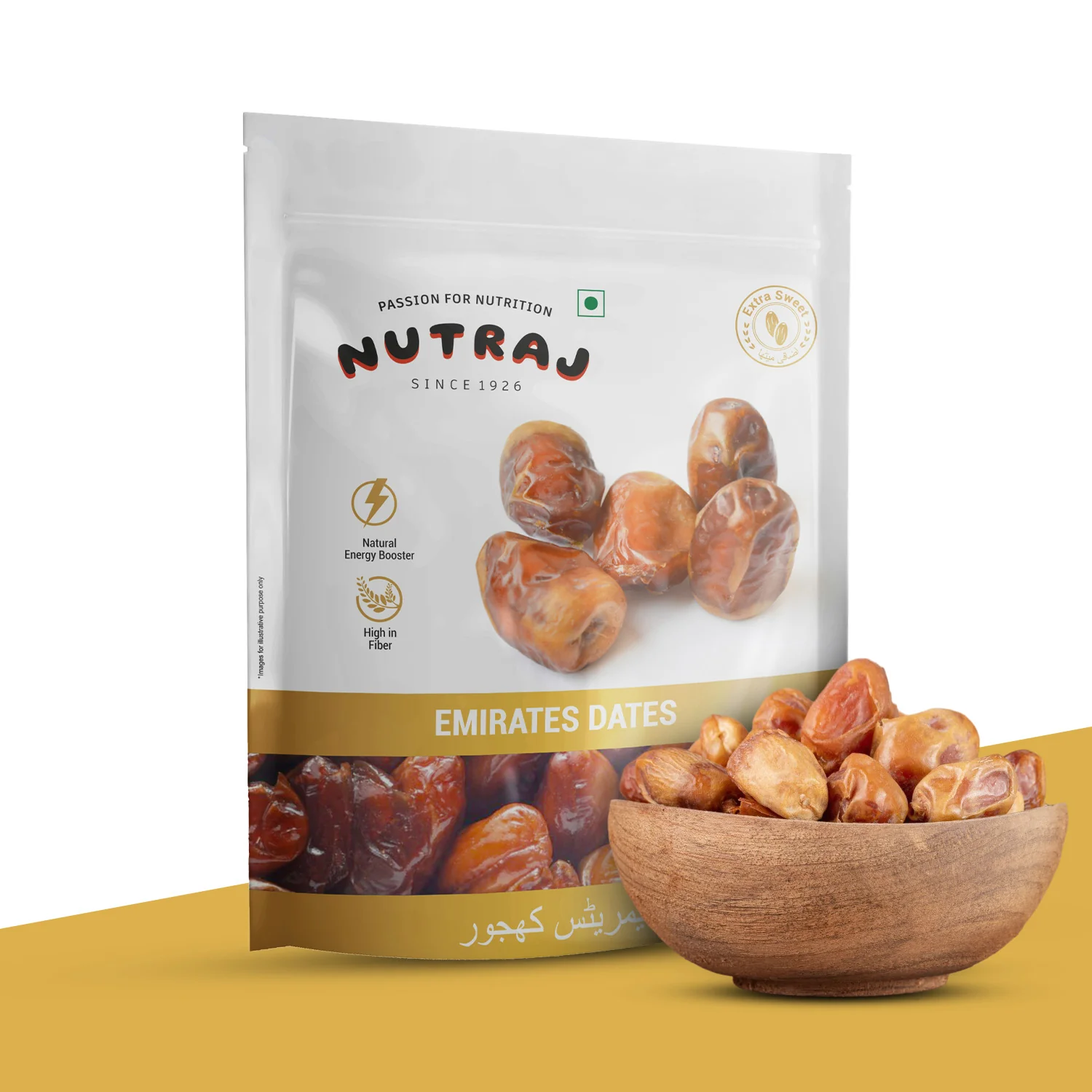 Nutraj Emirate Dates 500g Pouch | Khajoor | Khajur - Image 3