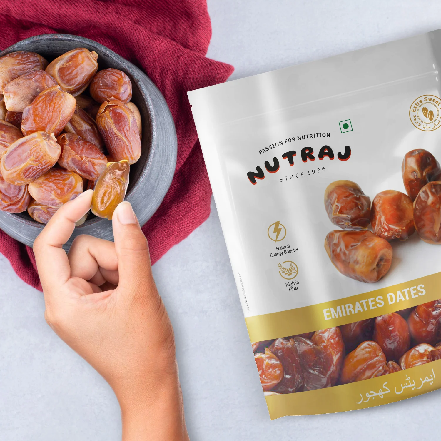 Nutraj Emirate Dates 500g Pouch | Khajoor | Khajur - Image 8