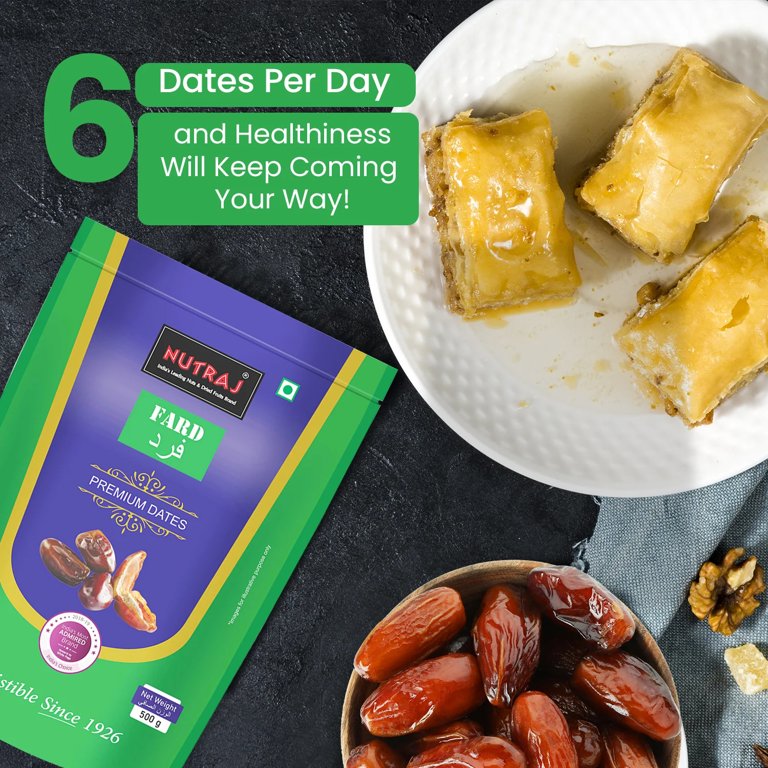 Nutraj 100% Premium Fard Dates 500gm (Khajur/Khajoor) - Image 4