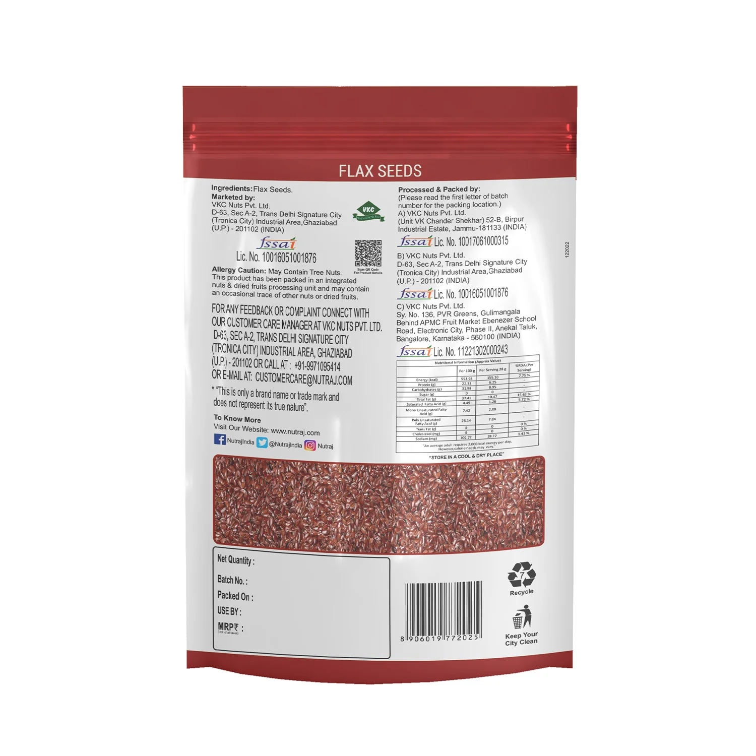 Nutraj Flax Seeds (Alsi Seeds) 400gm - Image 3