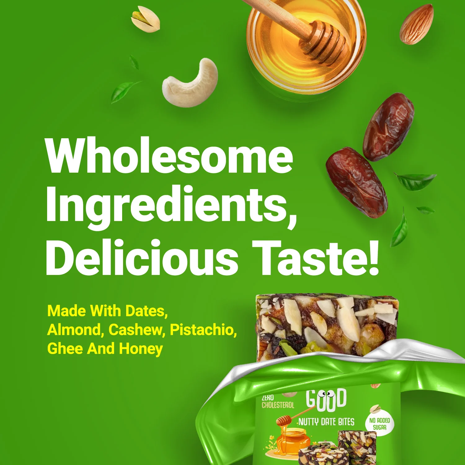 Nutraj For Good Nutty Date Bites 180g (15g x 12 Pieces) - Image 2