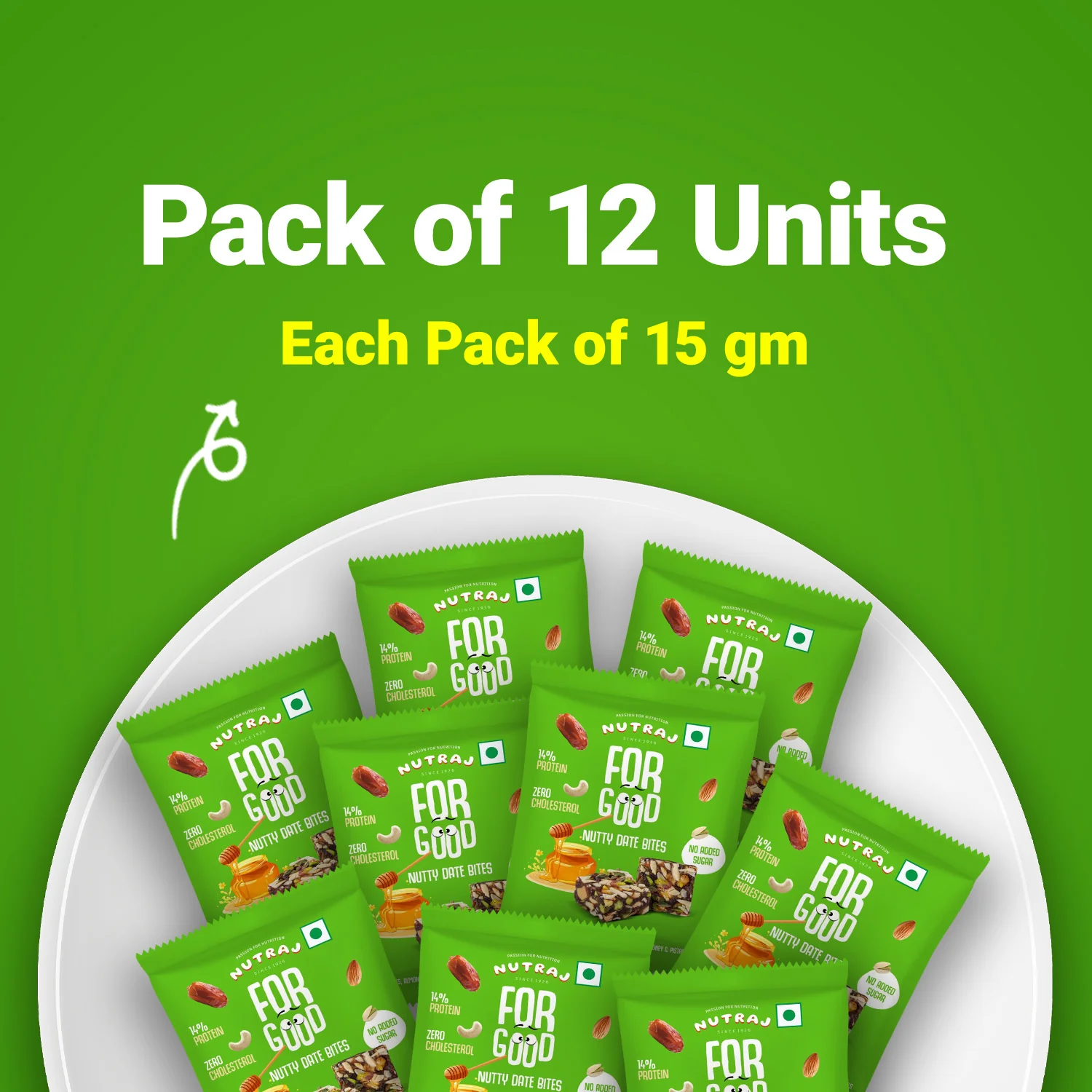 Nutraj For Good Nutty Date Bites 180g (15g x 12 Pieces) - Image 4