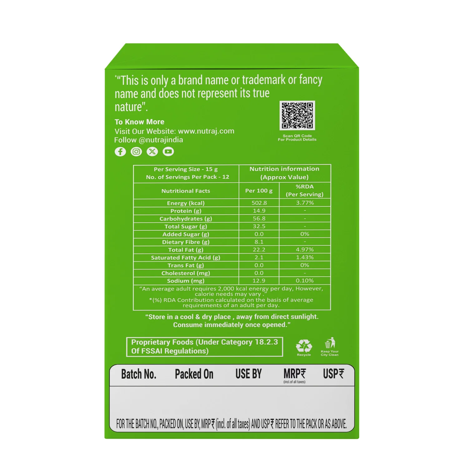 Nutraj For Good Nutty Date Bites 180g (15g x 12 Pieces) - Image 6