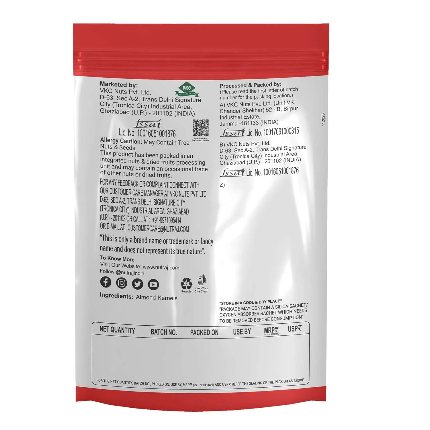 Nutraj Gurbandi Almond Kernels 250g - Image 7