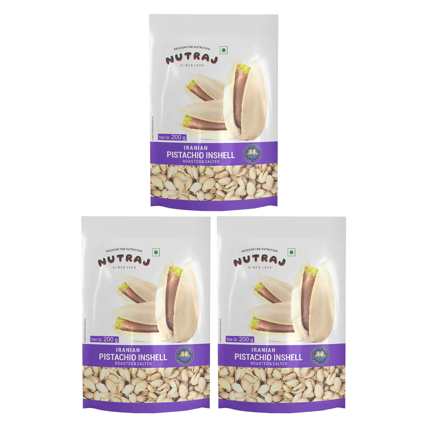 Nutraj Iranian Roasted & Salted Pistachios Inshell (Pista) 200gm - Image 10