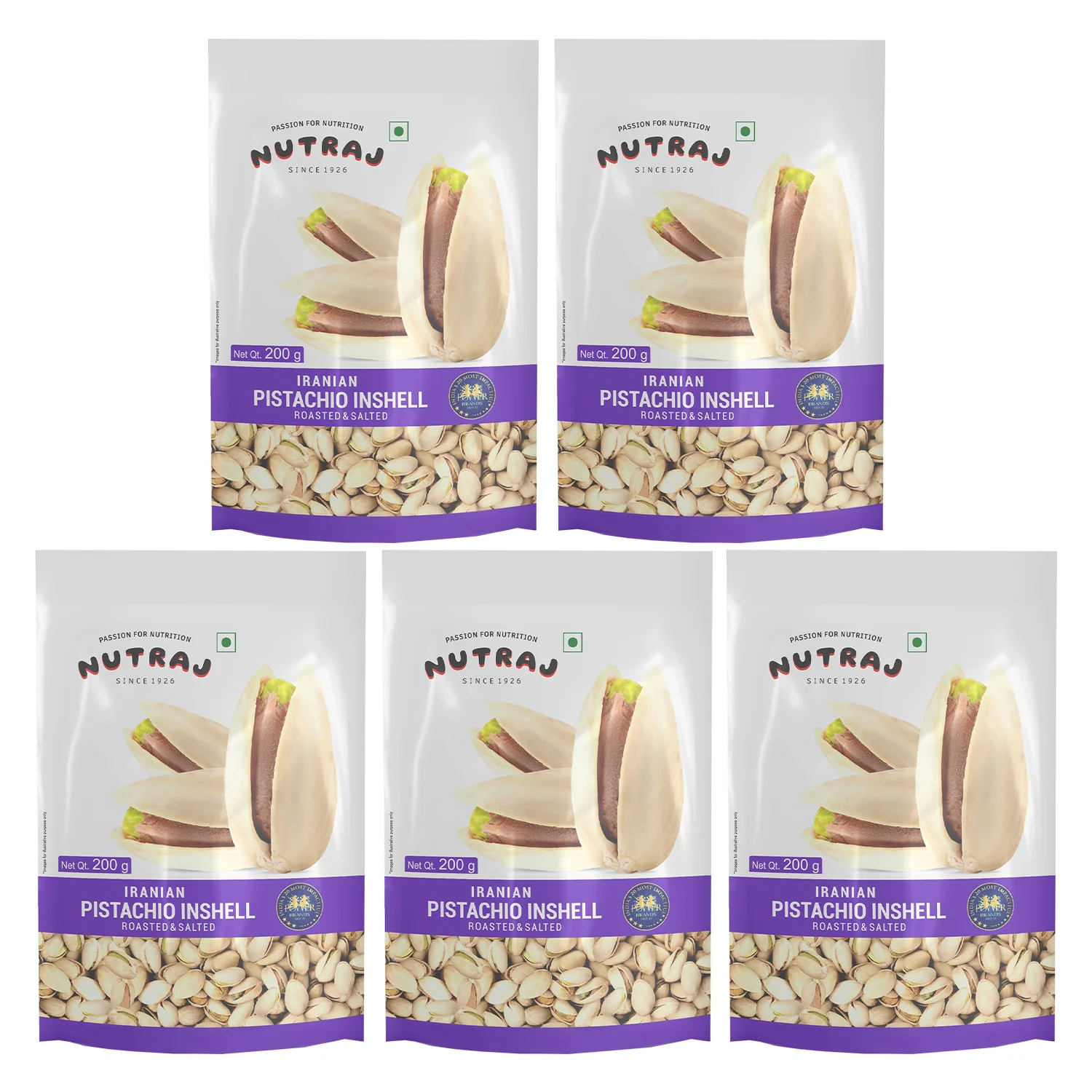 Nutraj Iranian Roasted & Salted Pistachios Inshell (Pista) 200gm - Image 9
