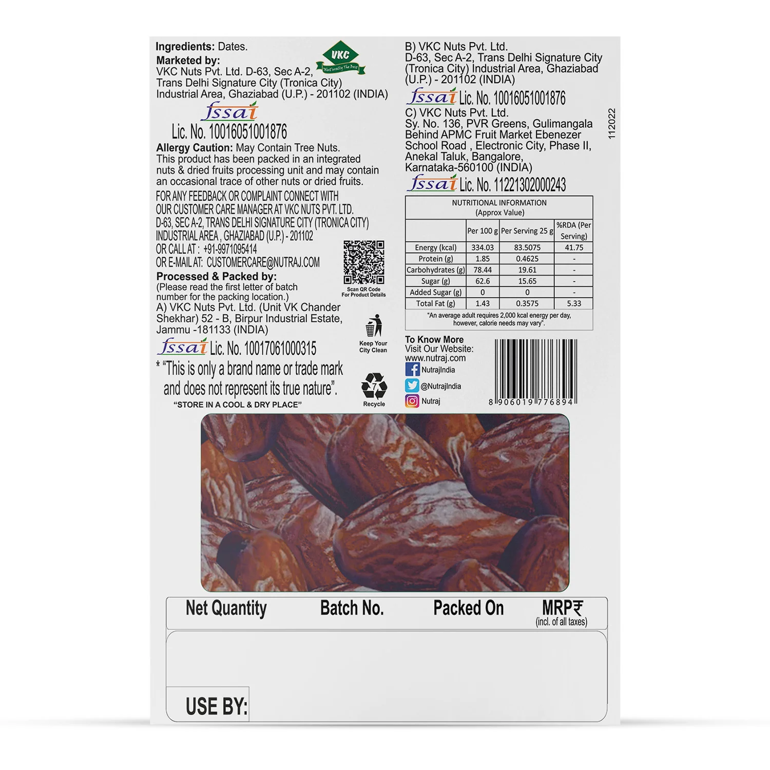 Nutraj Kalmi Dates 500gm (Khajur) - Image 3