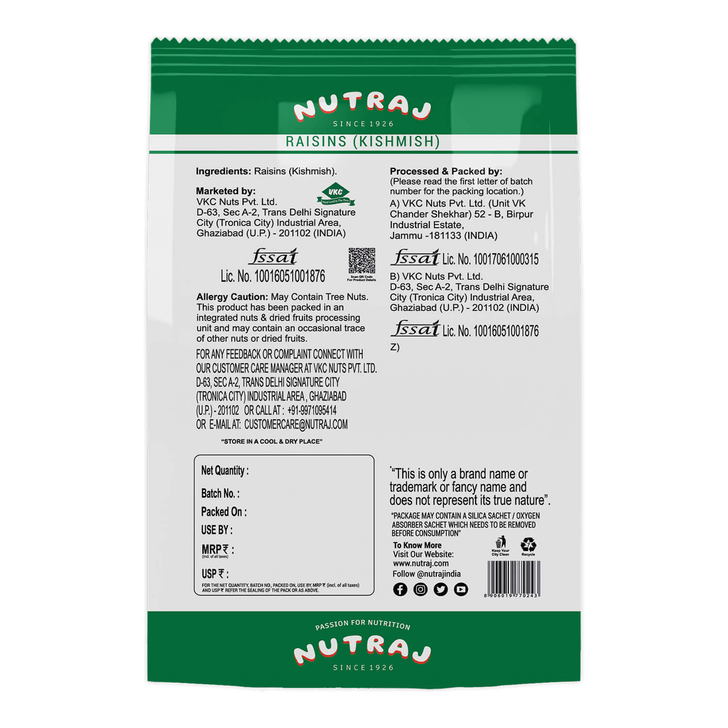 Nutraj Long Raisin 500gm (kishmish/kismis) - Image 4