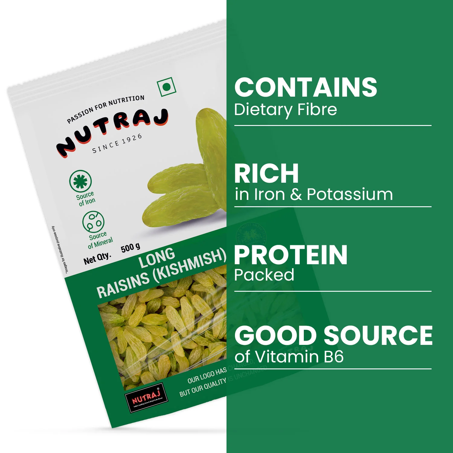 Nutraj Long Raisin 500gm (kishmish/kismis) - Image 5
