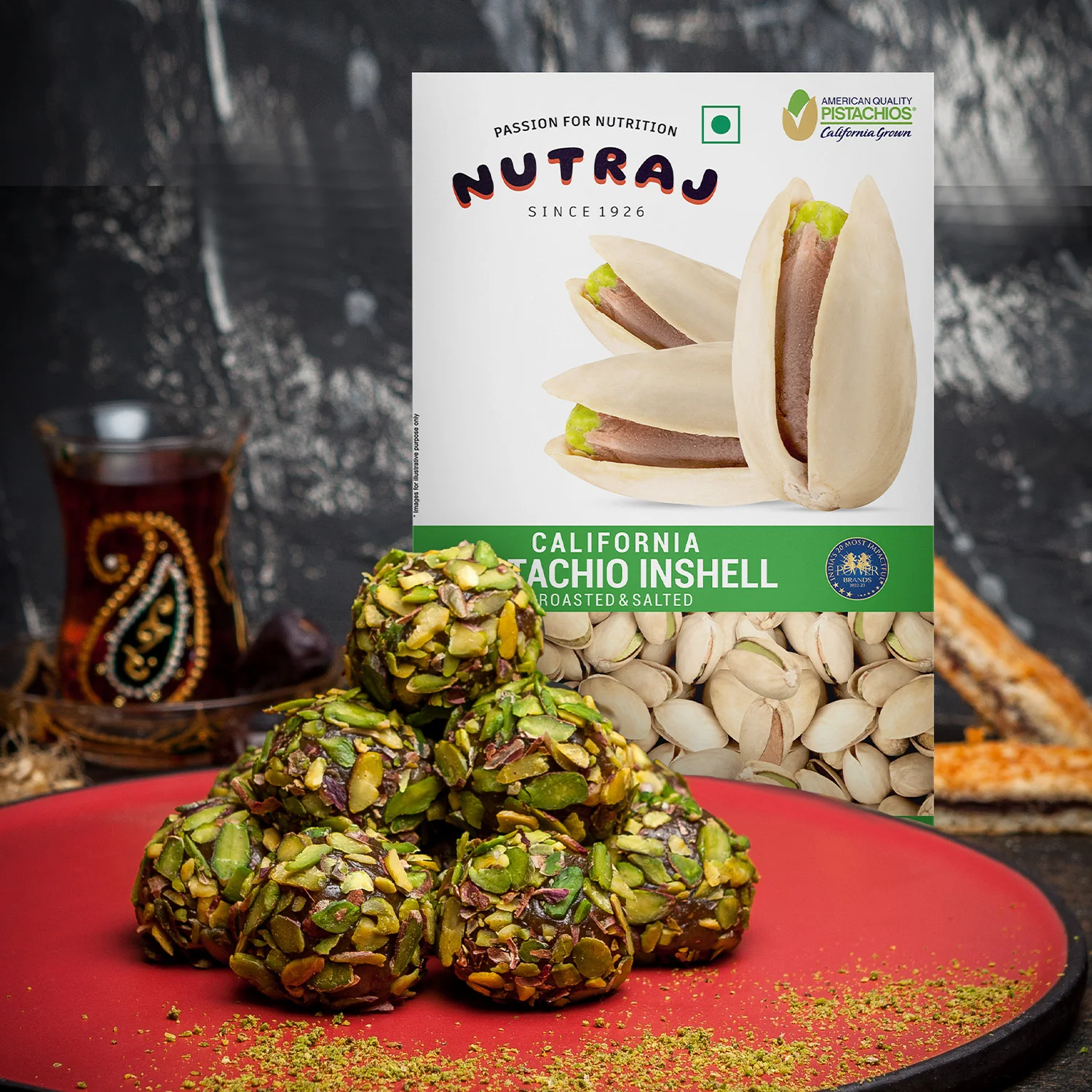 Nutraj Premium California Pistachio Roasted & Salted 200g - Image 7