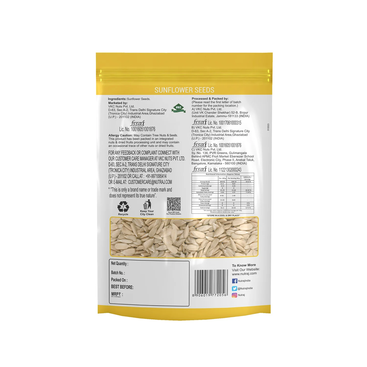 Nutraj Premium Raw Sunflower Seeds (Surajmukhi Seeds) 400gm - Image 6
