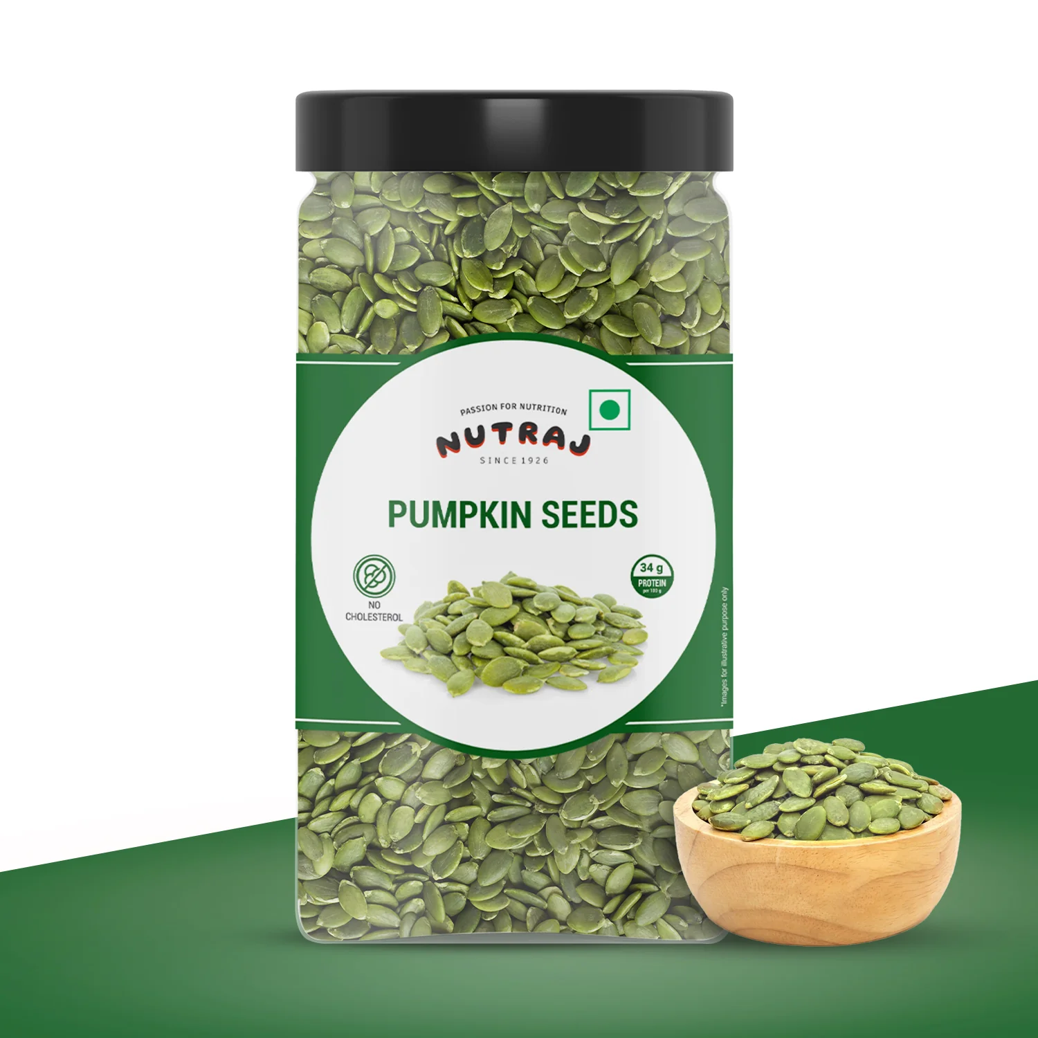 Nutraj Pumpkin seeds 500g Jar - Image 2