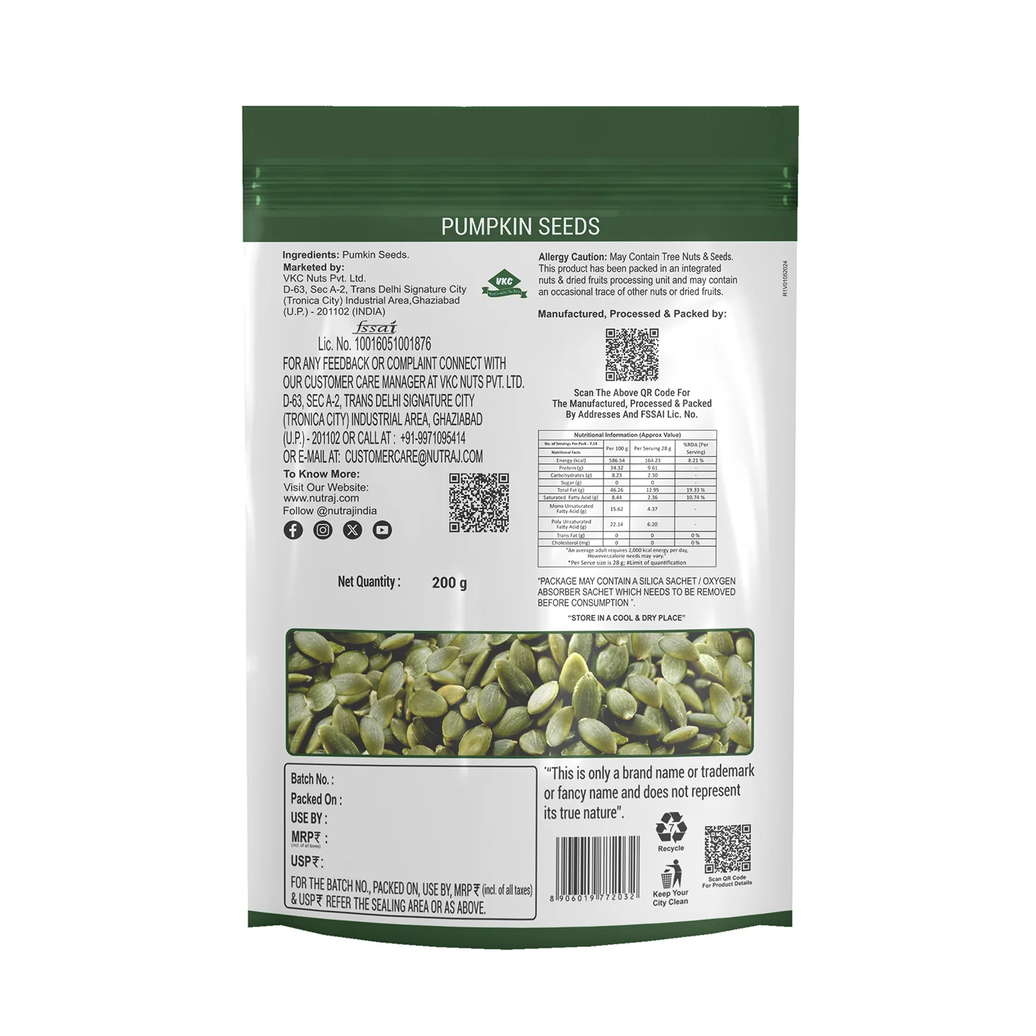 Nutraj Pumpkin Seeds (Kaddu Seeds) 400gm - Image 8